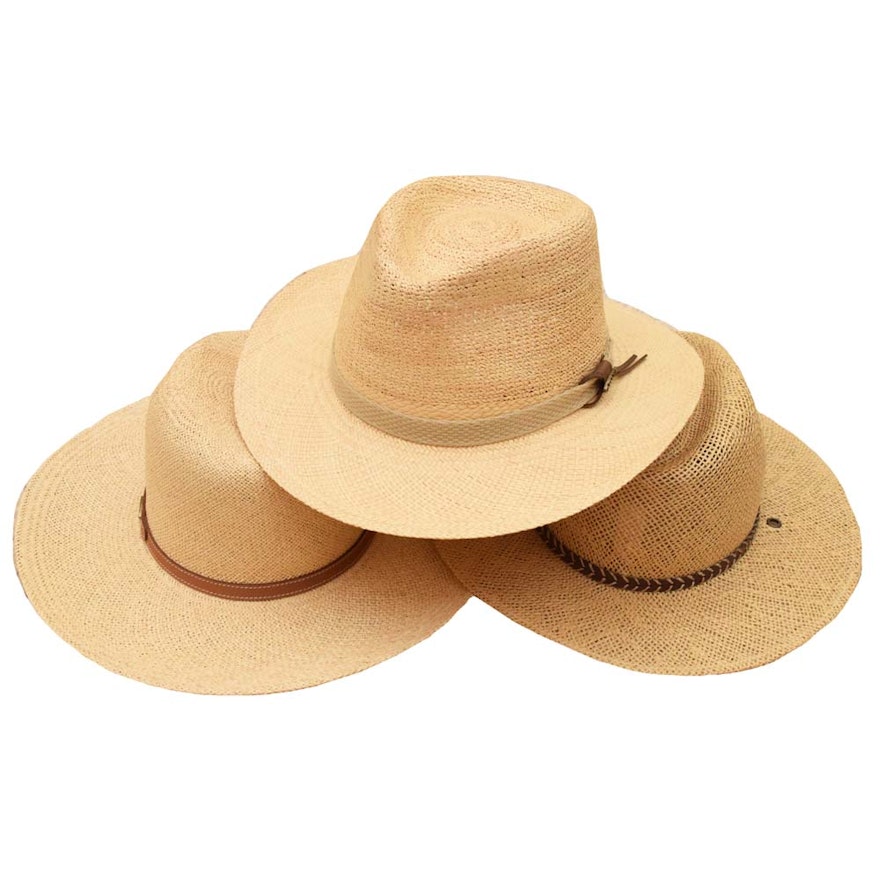 Straw Panama Hats Featuring Stetson and Orvis