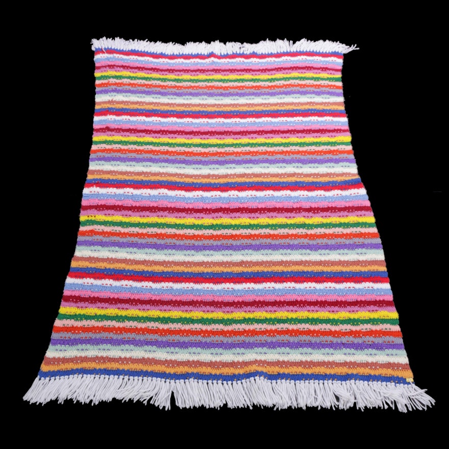 Colorful Knitted Afghan