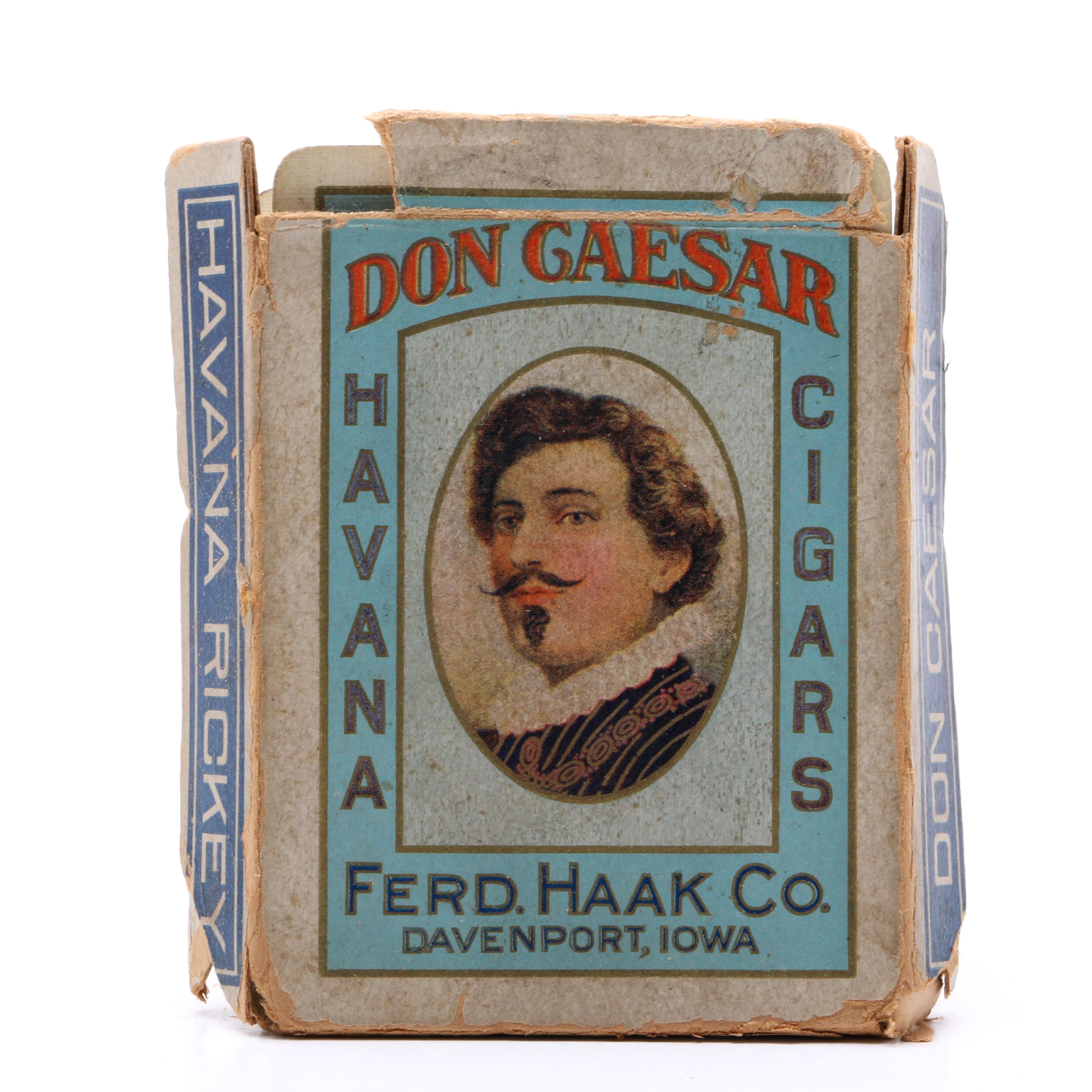 Don Ceasar Havana Cigars Advertisement Playing Cards