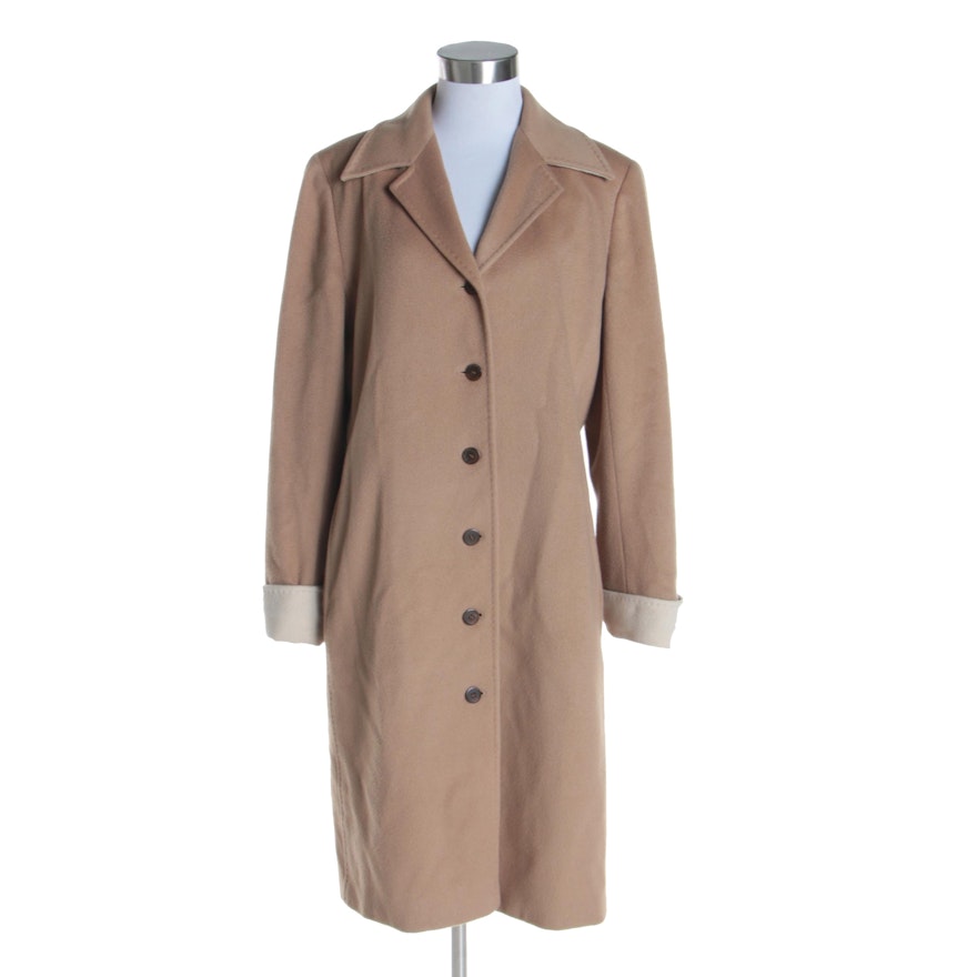 Women's Vintage Bill Blass Beige Cashmere Coat