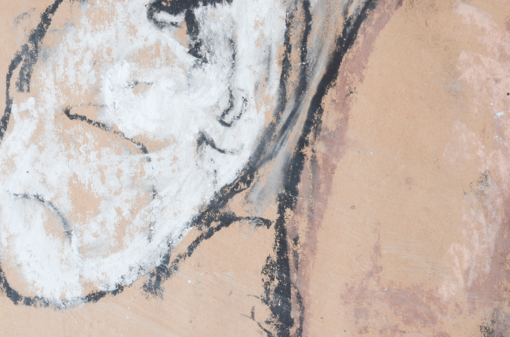 Michael Skop Original Pastel Drawing of Seated Woman