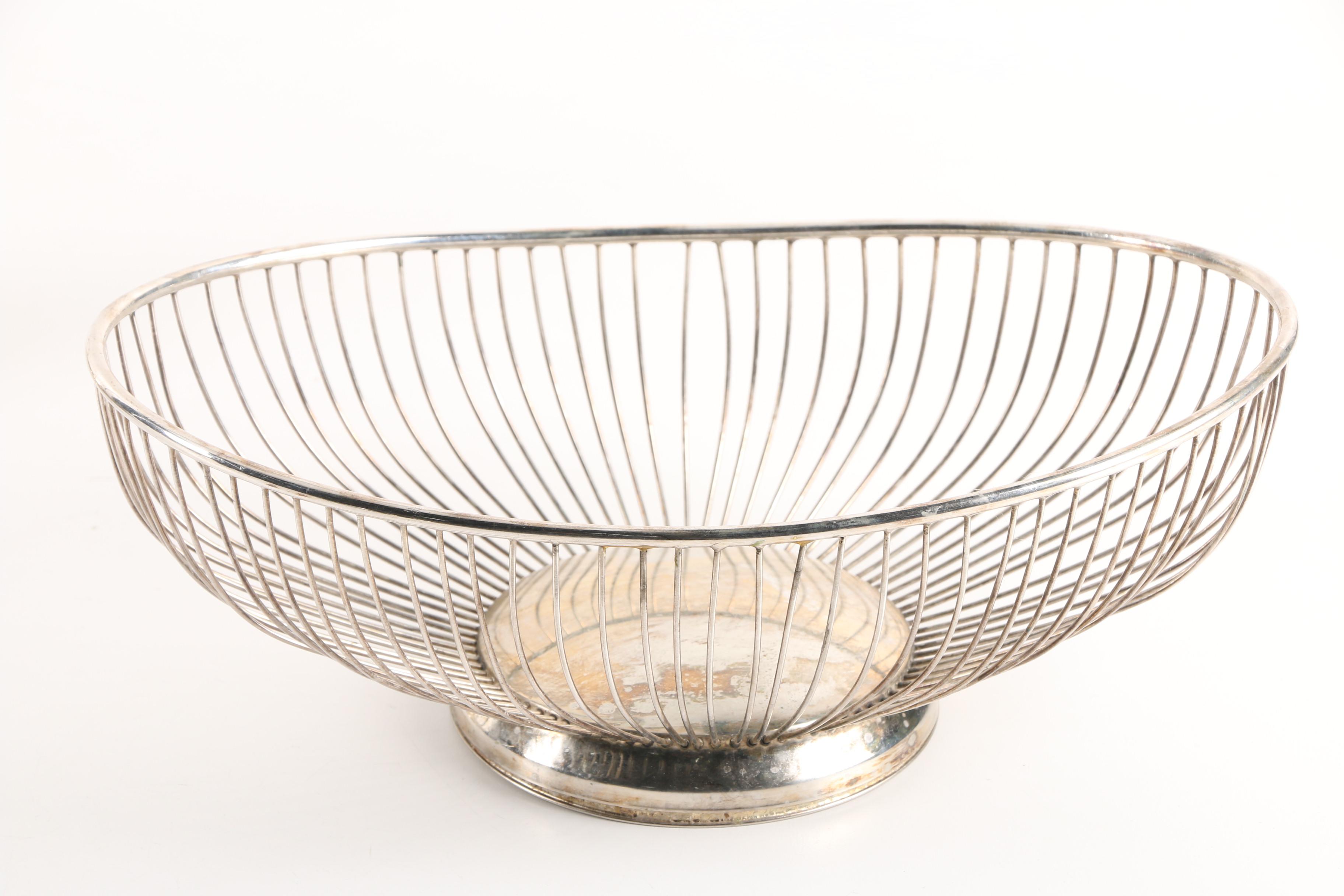 Bombay Gravy Boat, Leonard Bread Basket, and Other Silver Plate Serveware