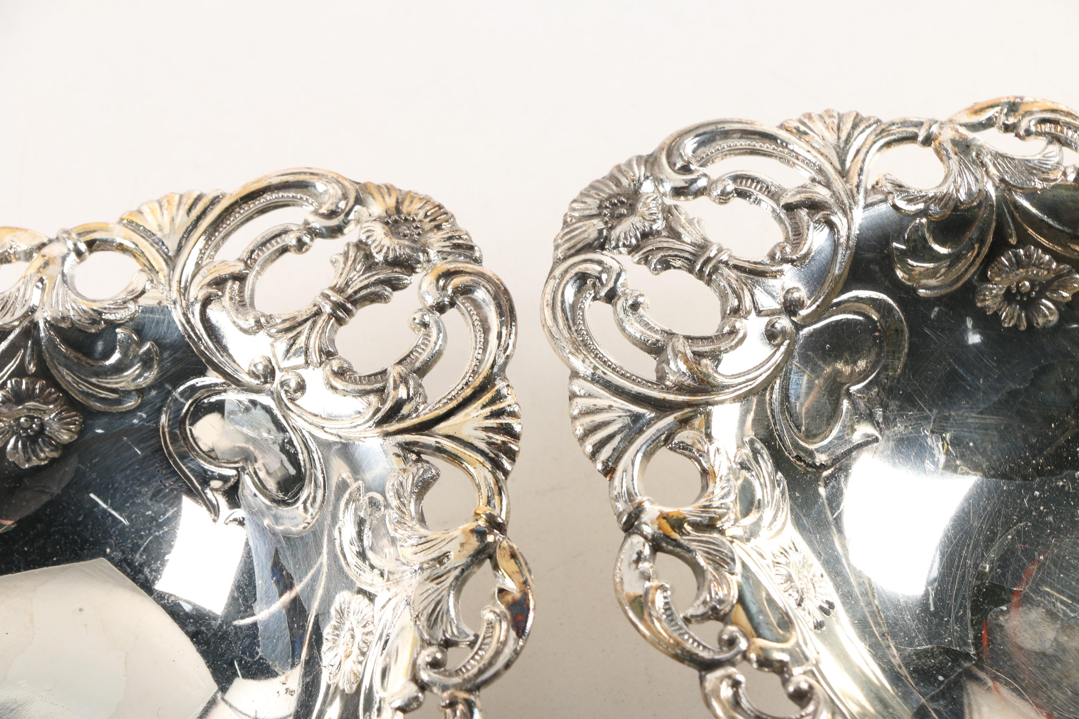 Bombay Gravy Boat, Leonard Bread Basket, and Other Silver Plate Serveware