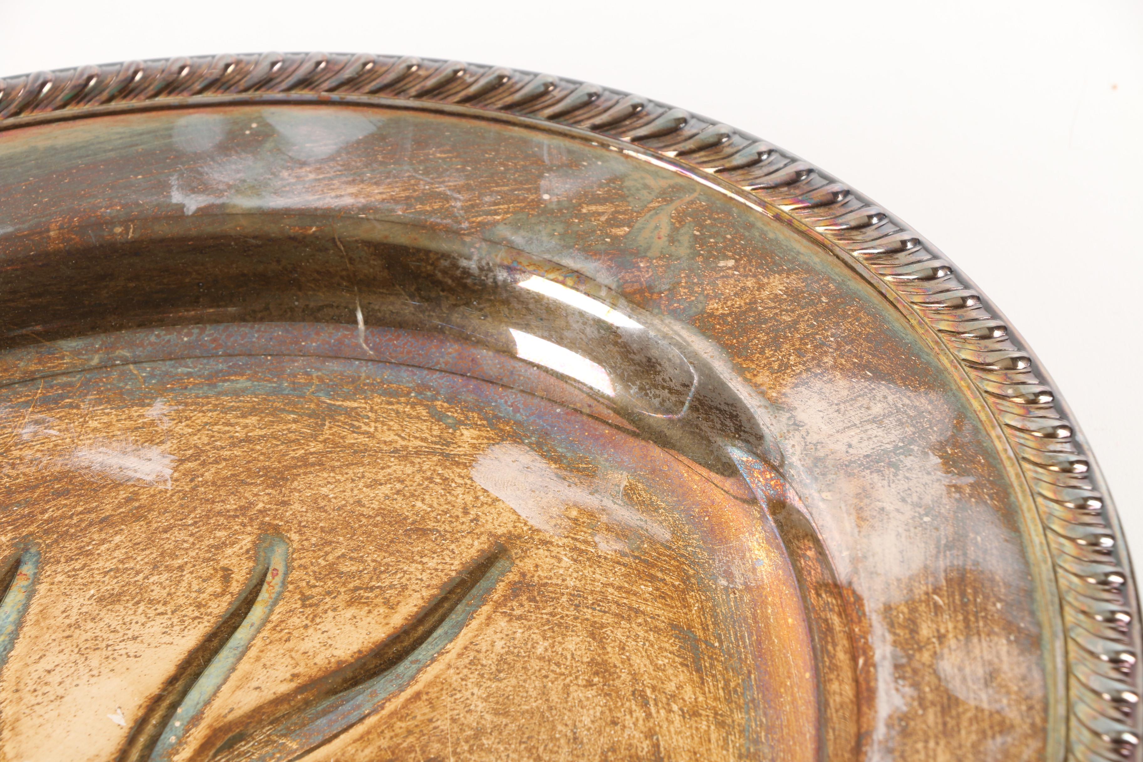 Bombay Gravy Boat, Leonard Bread Basket, and Other Silver Plate Serveware