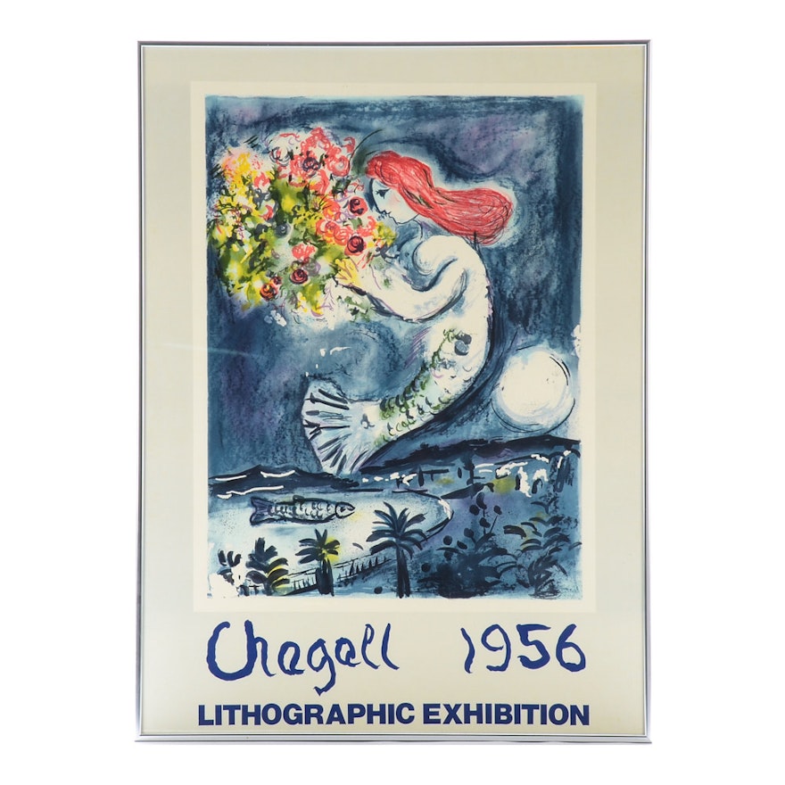 Marc Chagall 1956 Lithographic Exhibition Poster