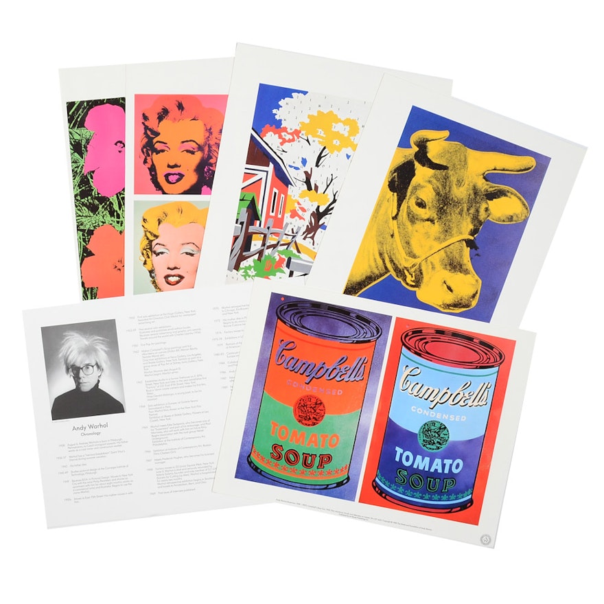 Portfolio of Six Offset Lithographic Reproductions after Andy Warhol Works