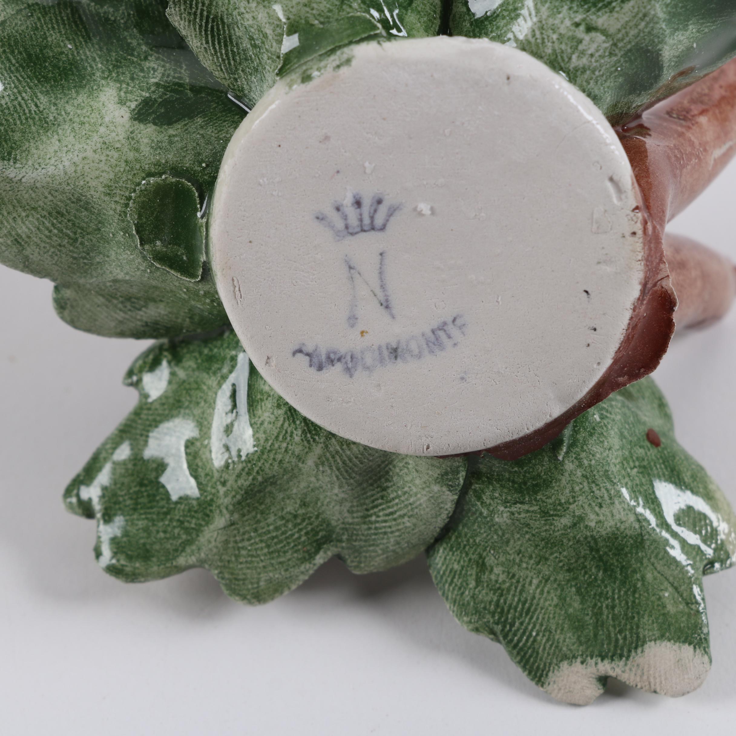 Vintage Nuova Capodimonte Porcelain Flower Figurines