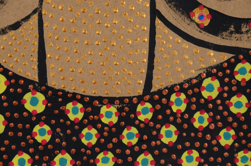 Francois Aguiard Original Acrylic Painting on Paper "Francoise Gilot Picasso"