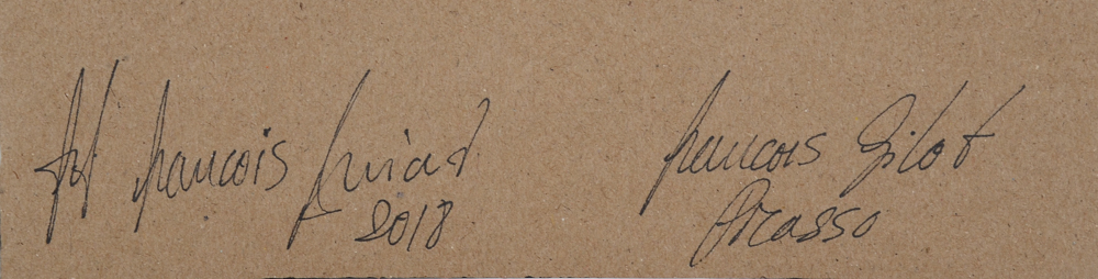 Francois Aguiard Original Acrylic Painting on Paper "Francoise Gilot Picasso"