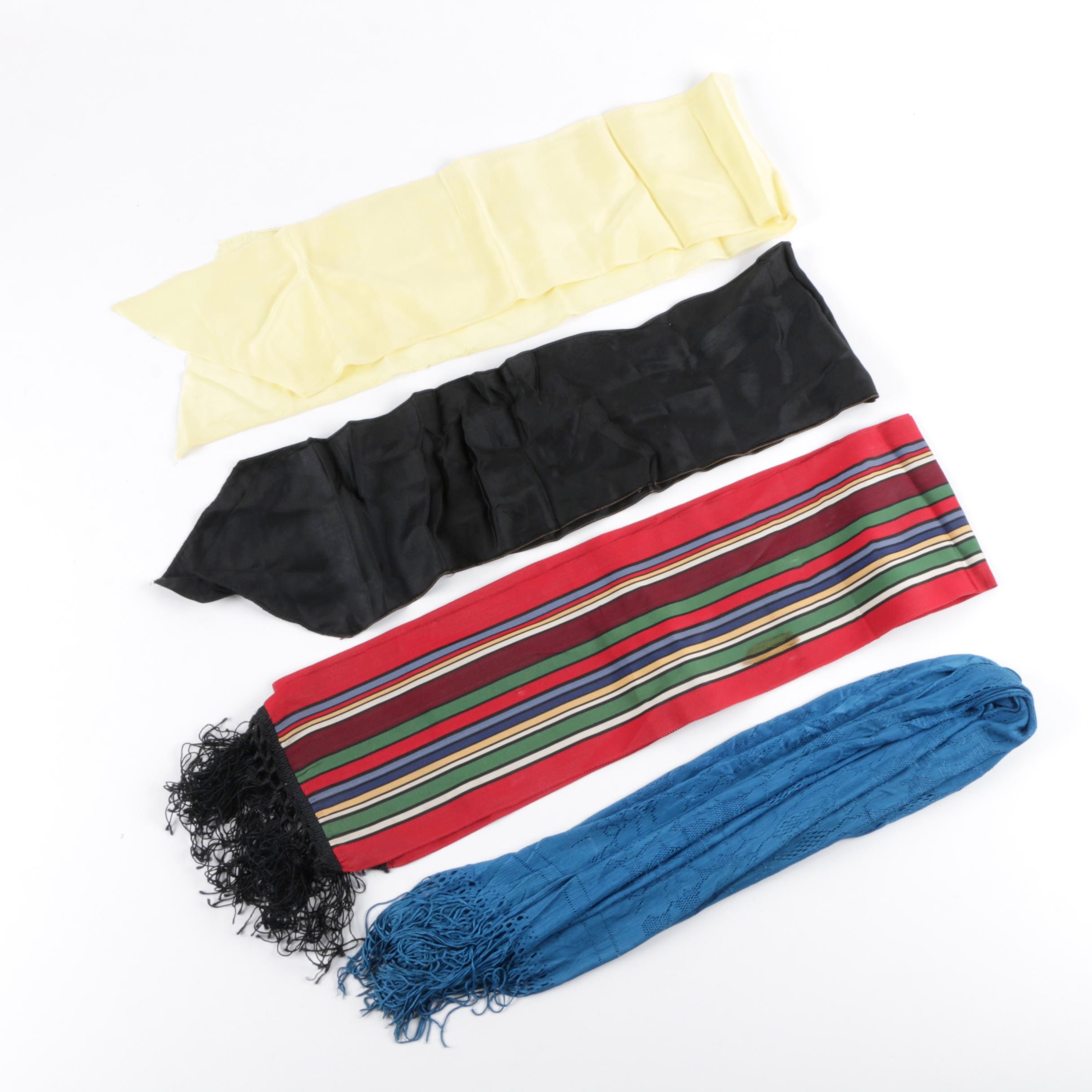 Vintage Solid and Striped Fashion Scarves