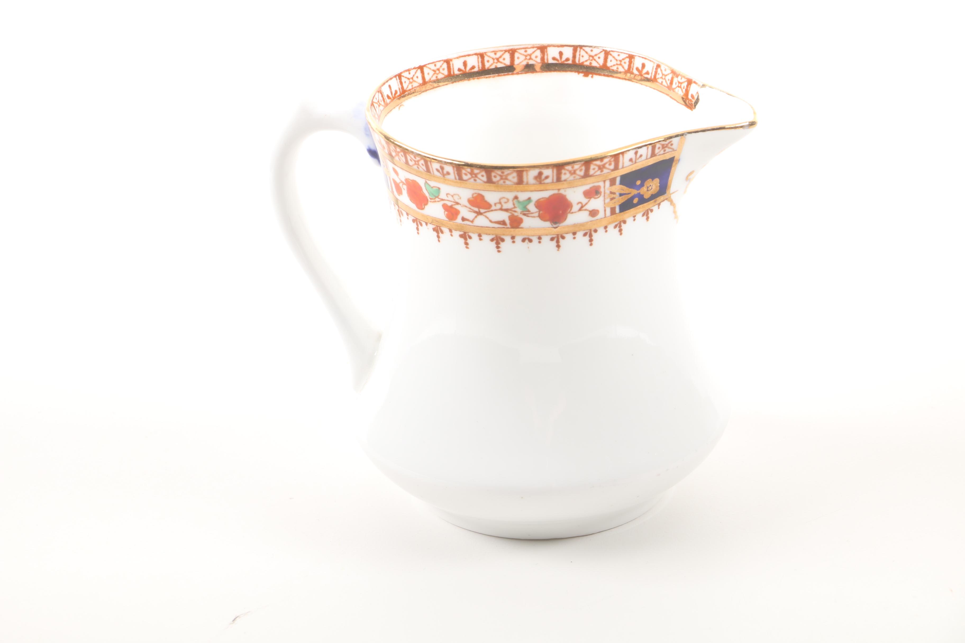 Vintage Royal Stafford Hand-Embellished Bone China Creamer and Sugar ca. 1929-40