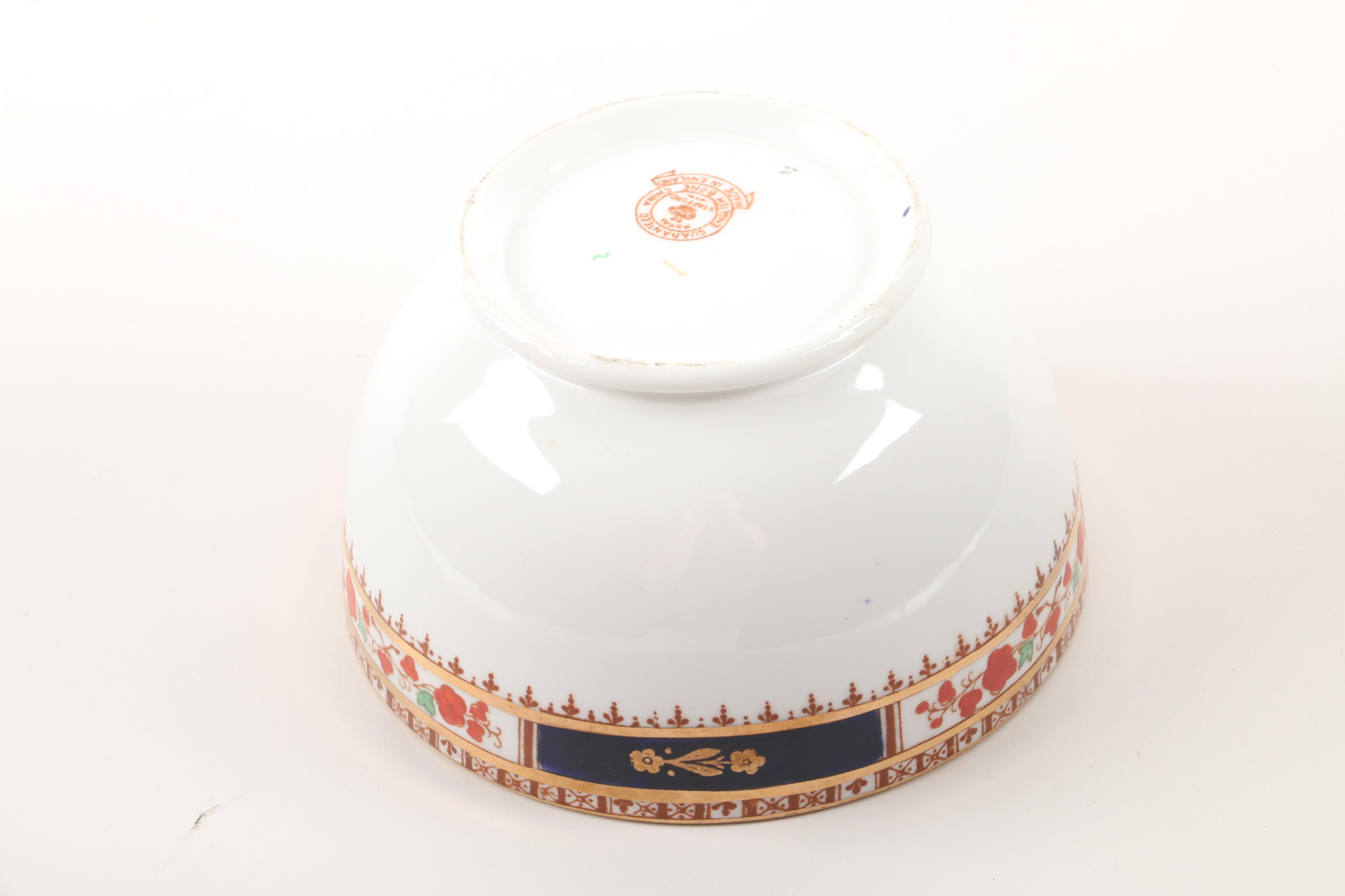 Vintage Royal Stafford Hand-Embellished Bone China Creamer and Sugar ca. 1929-40