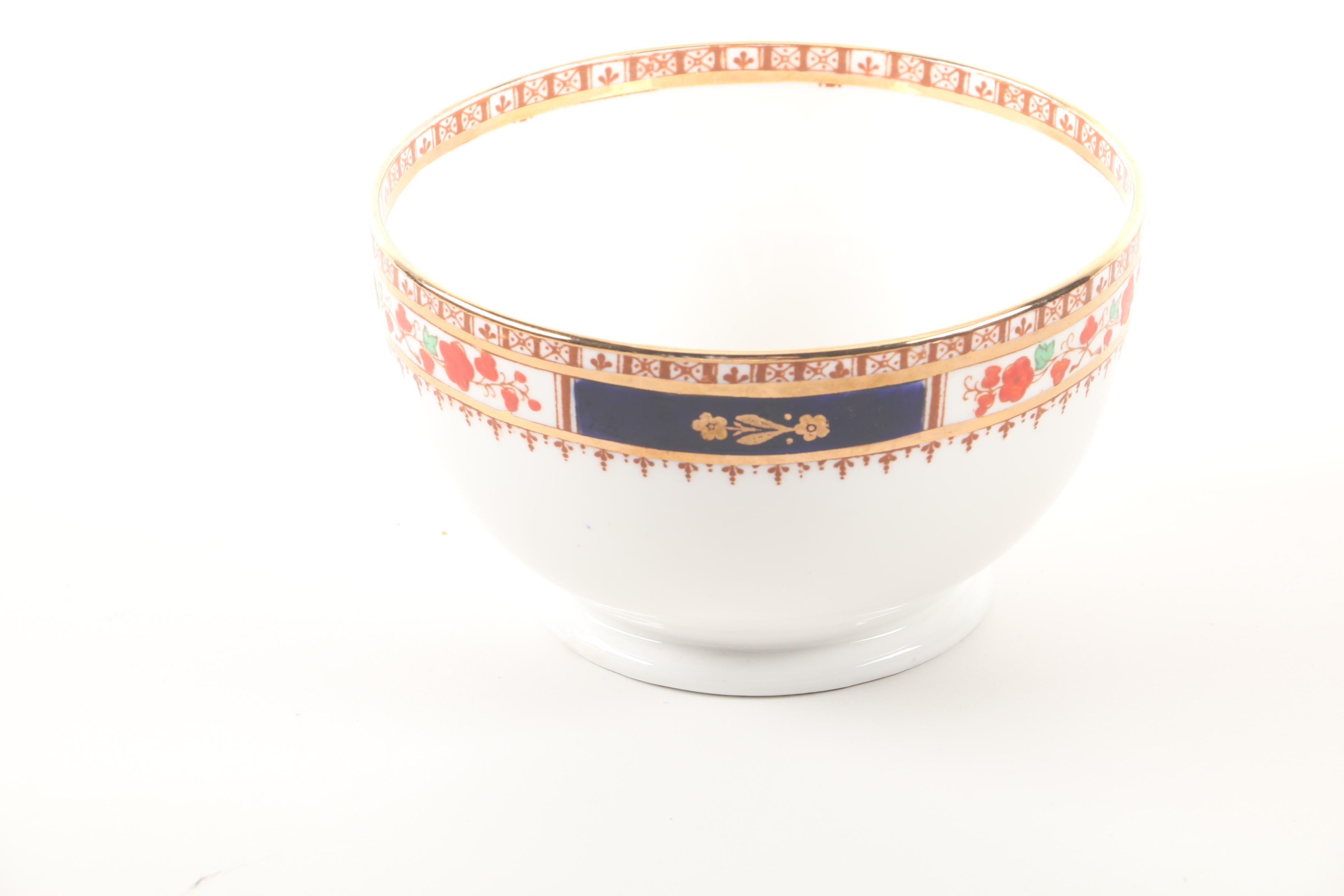 Vintage Royal Stafford Hand-Embellished Bone China Creamer and Sugar ca. 1929-40