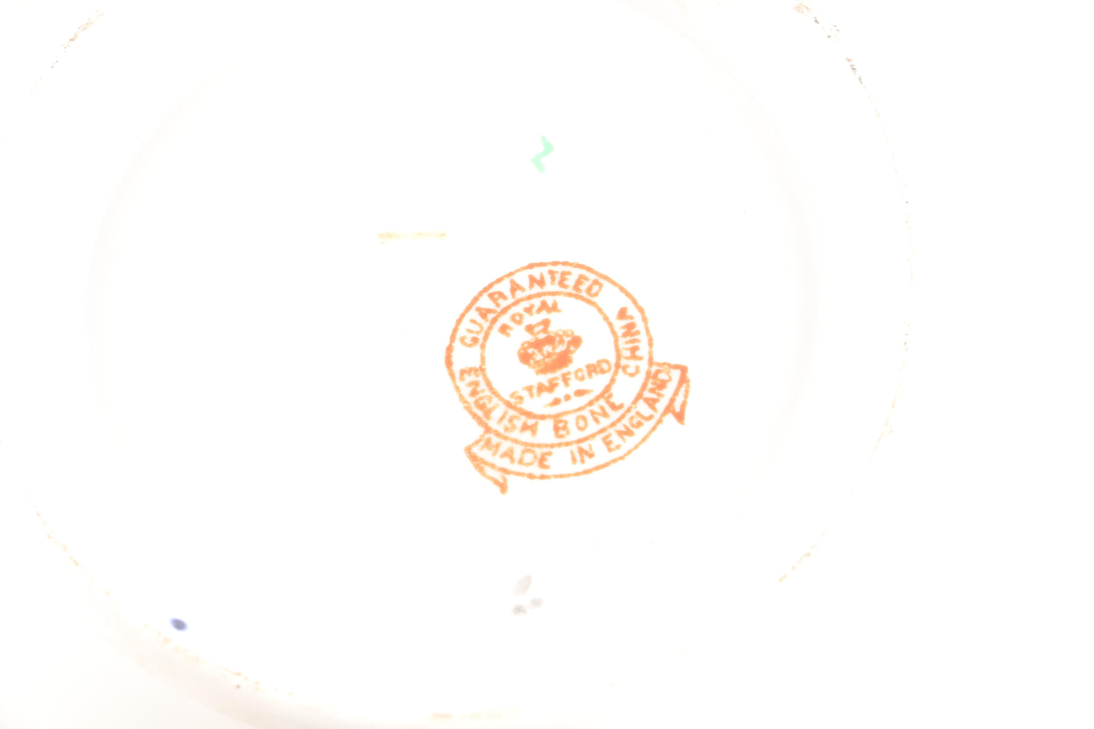 Vintage Royal Stafford Hand-Embellished Bone China Creamer and Sugar ca. 1929-40