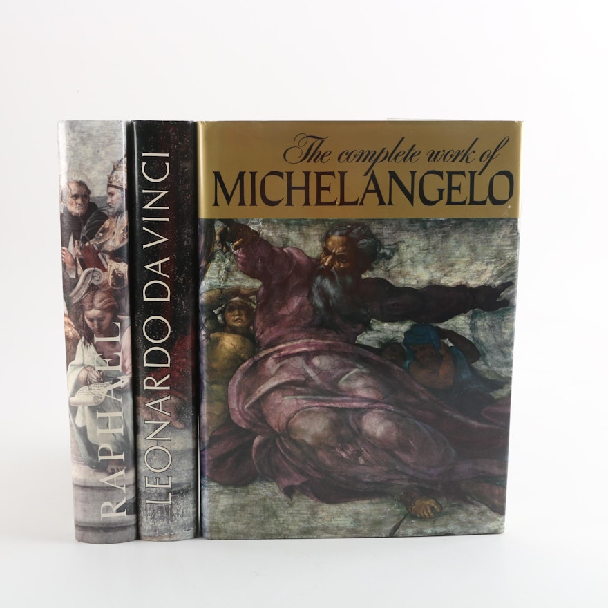Art Books Including "The Complete Work of Michelangelo"