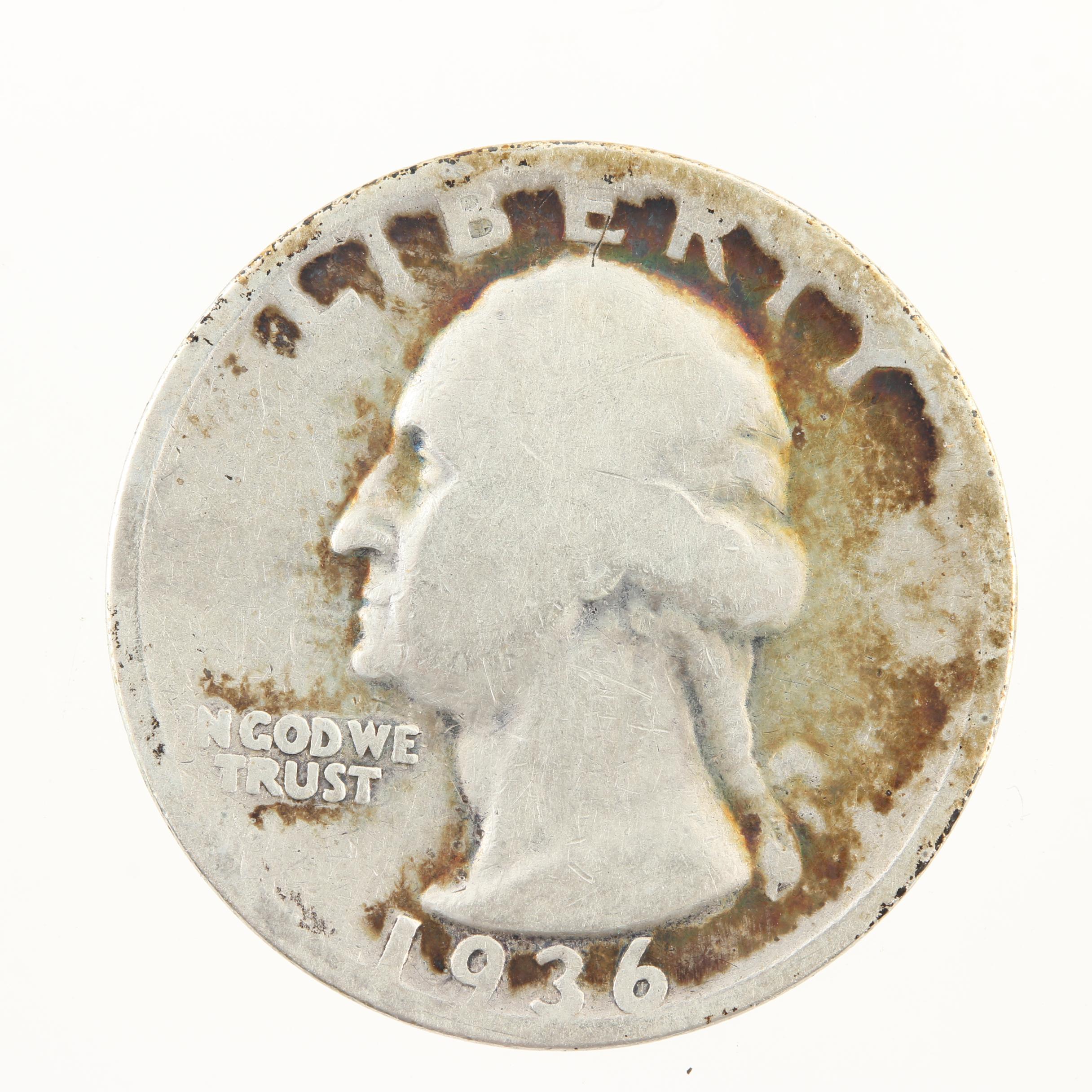 Better Date 1936-S Washington Silver Quarter