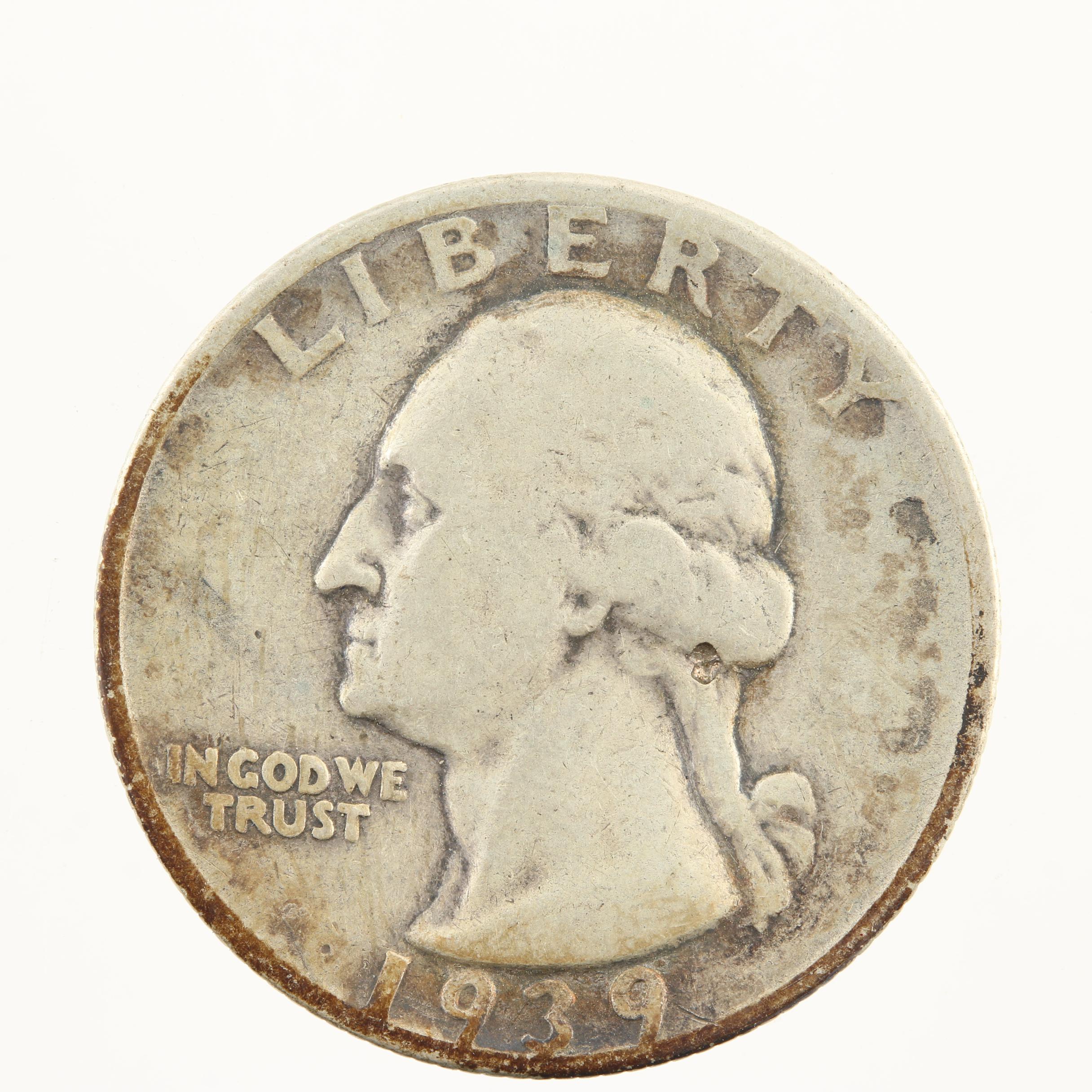 Better Dates 1939-D and 1939-S Washington Silver Quarters