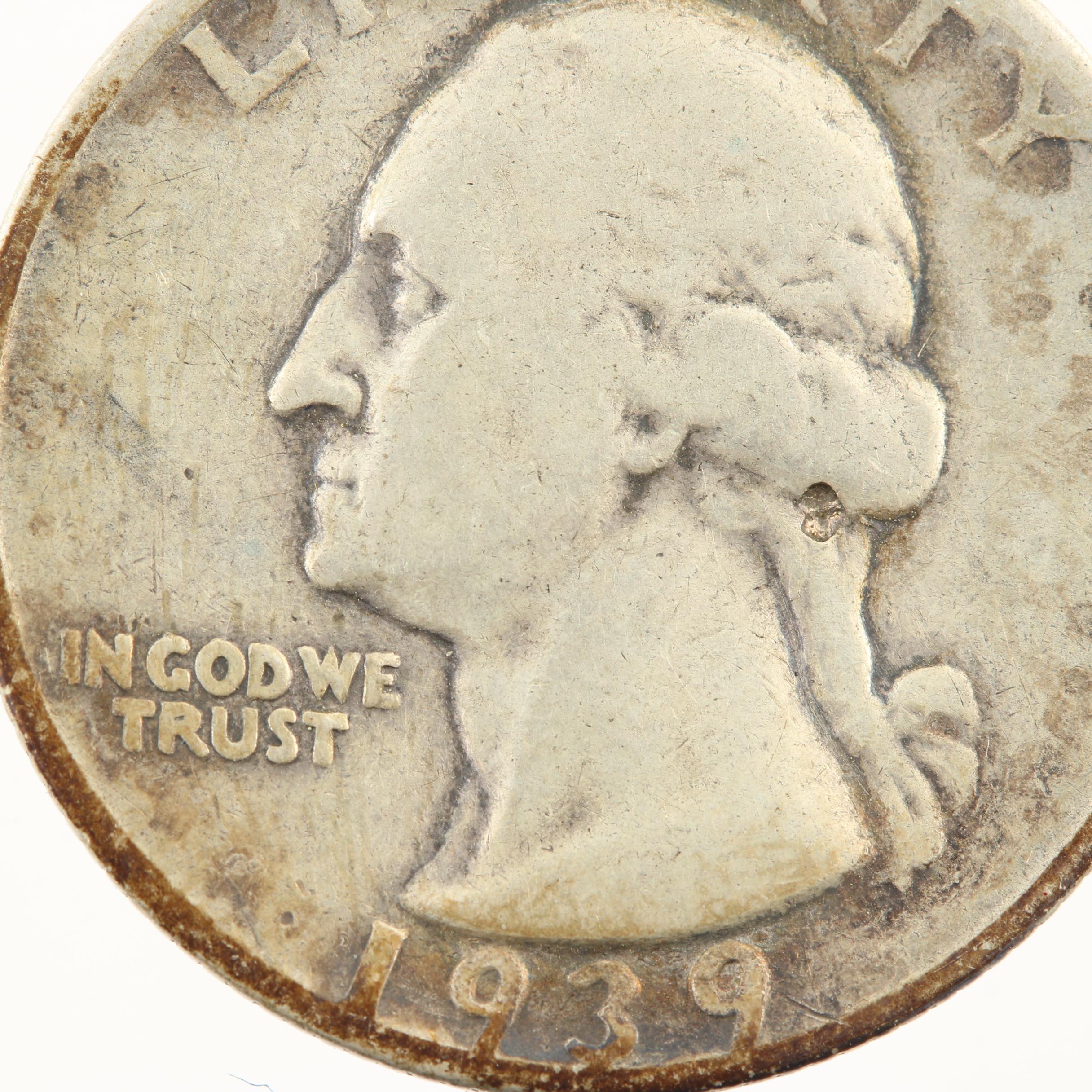 Better Dates 1939-D and 1939-S Washington Silver Quarters