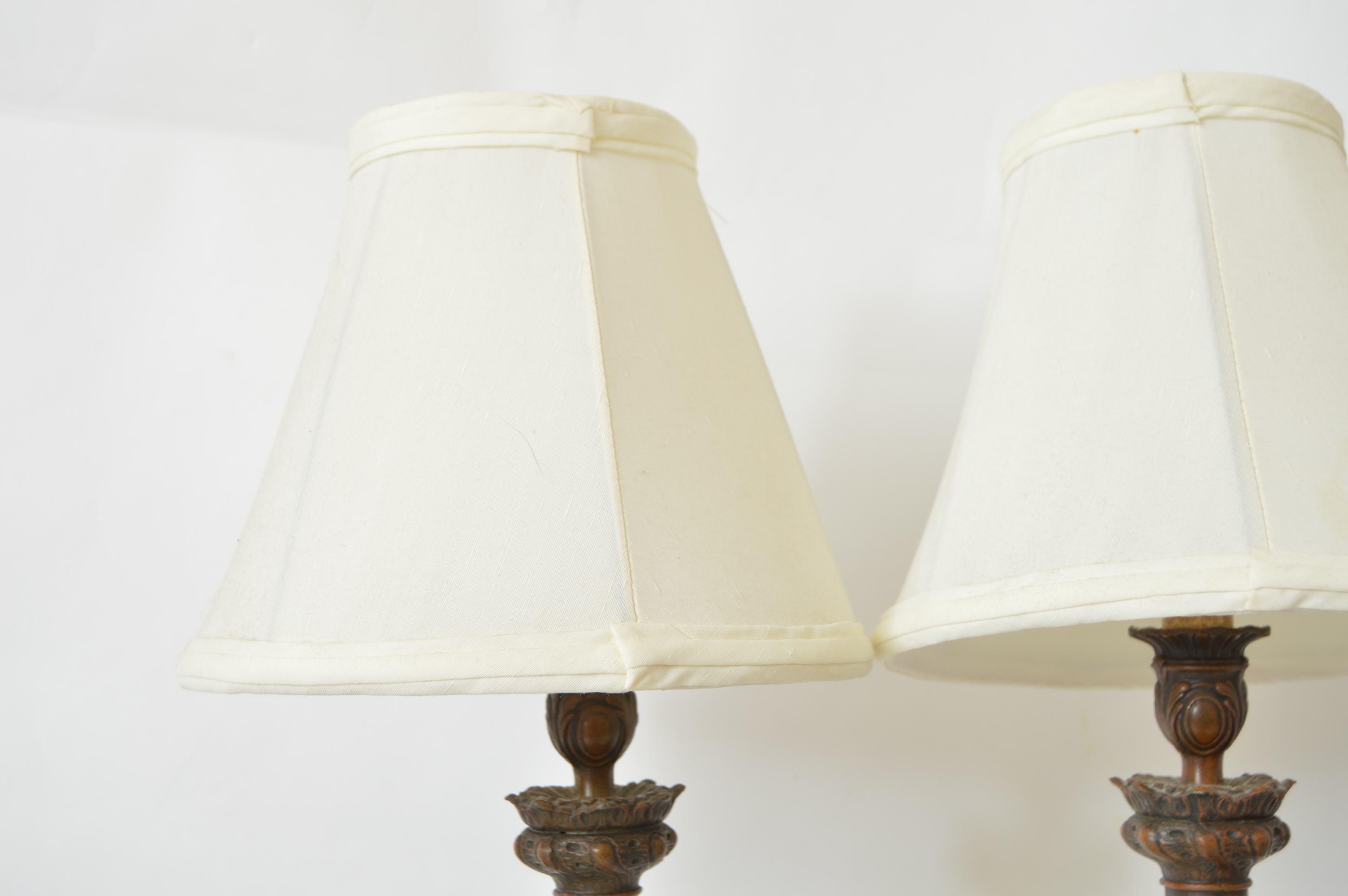 Vintage French Fabrication Francaise Paris Spelter Putti Lamps