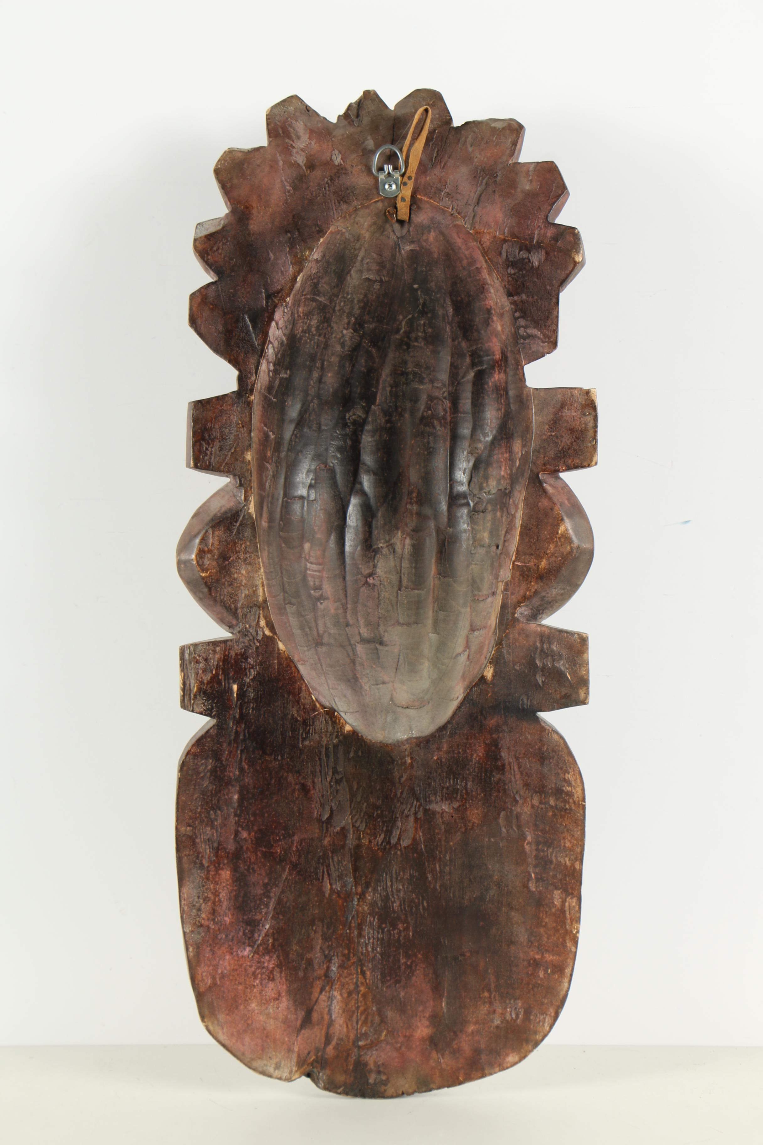 Ashanti Style Masks with Inlaid Brass and Beads