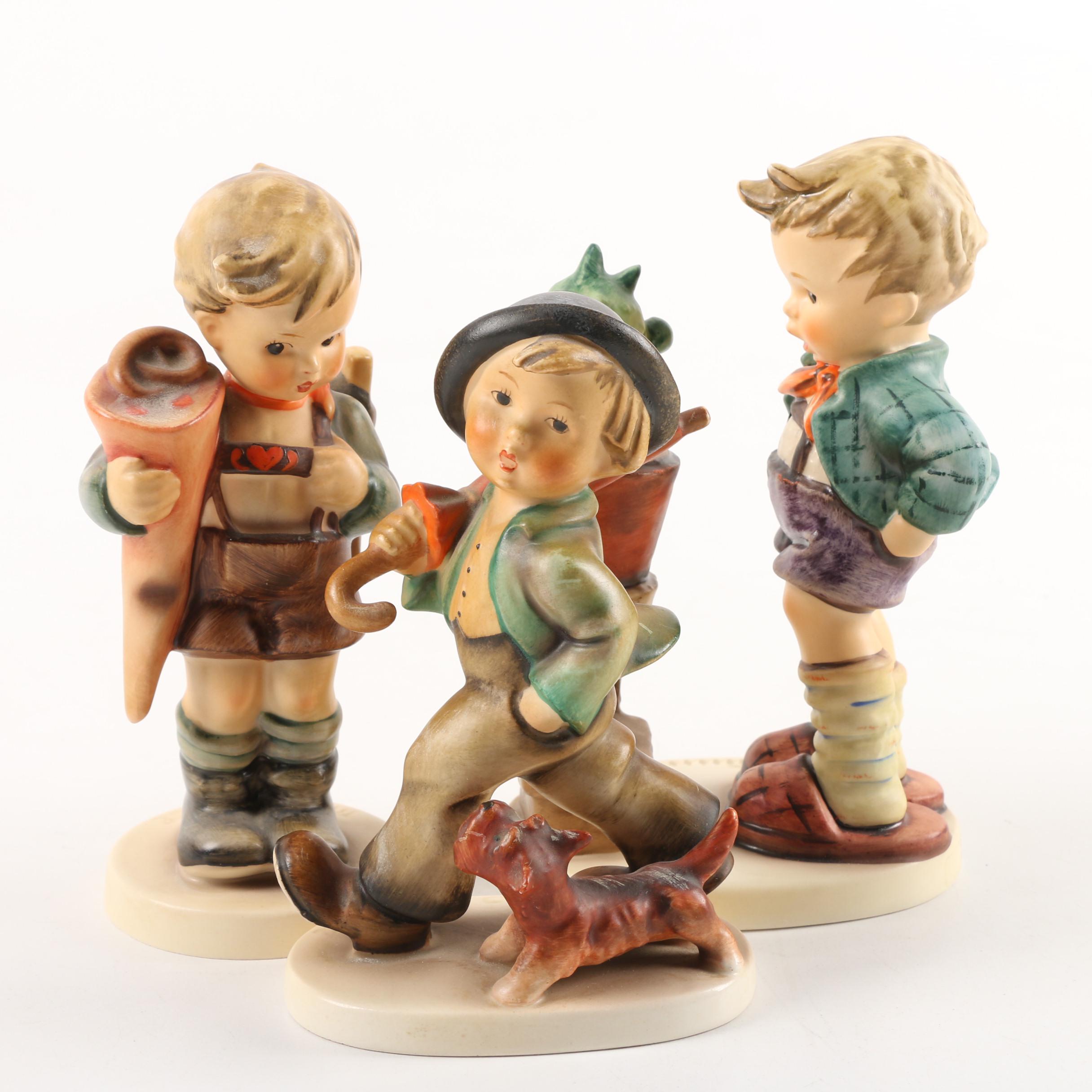 Vintage Hummel "Confidentially", "Strolling Along", "Little Scholar" Figurines