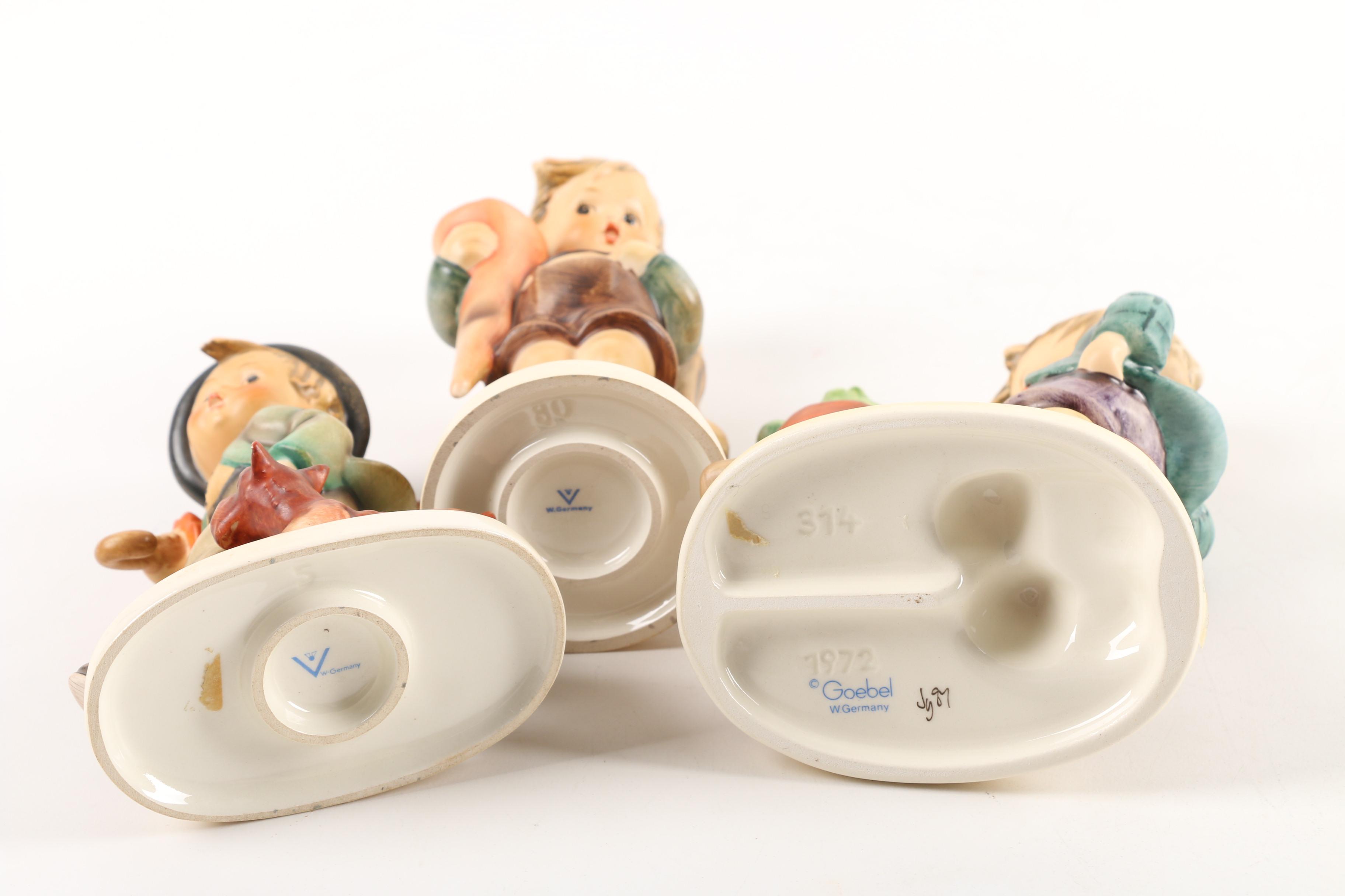 Vintage Hummel "Confidentially", "Strolling Along", "Little Scholar" Figurines