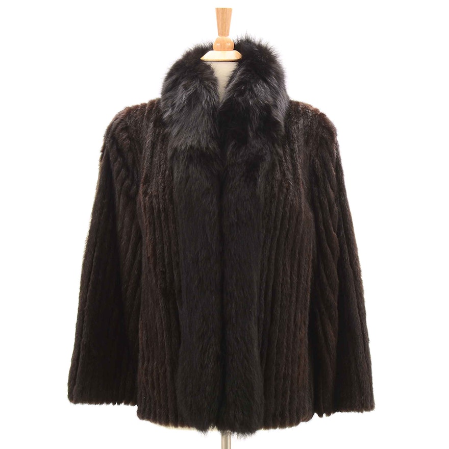 Women's Saga Mink and Fox Fur Coat
