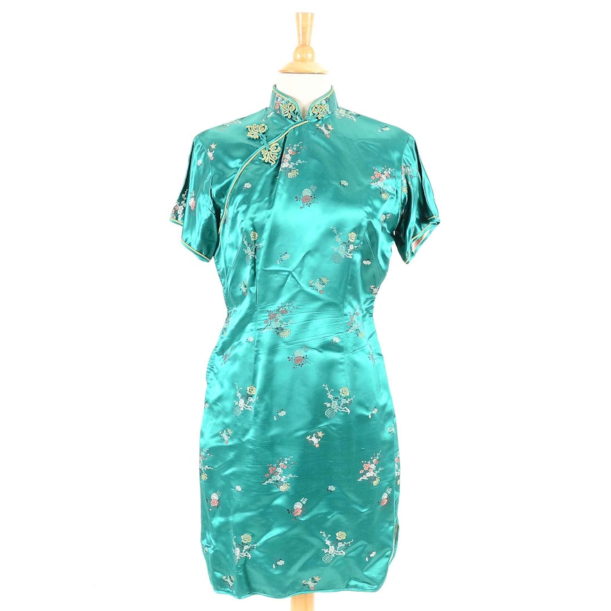Chinese Silk Brocade Cheongsam Dress