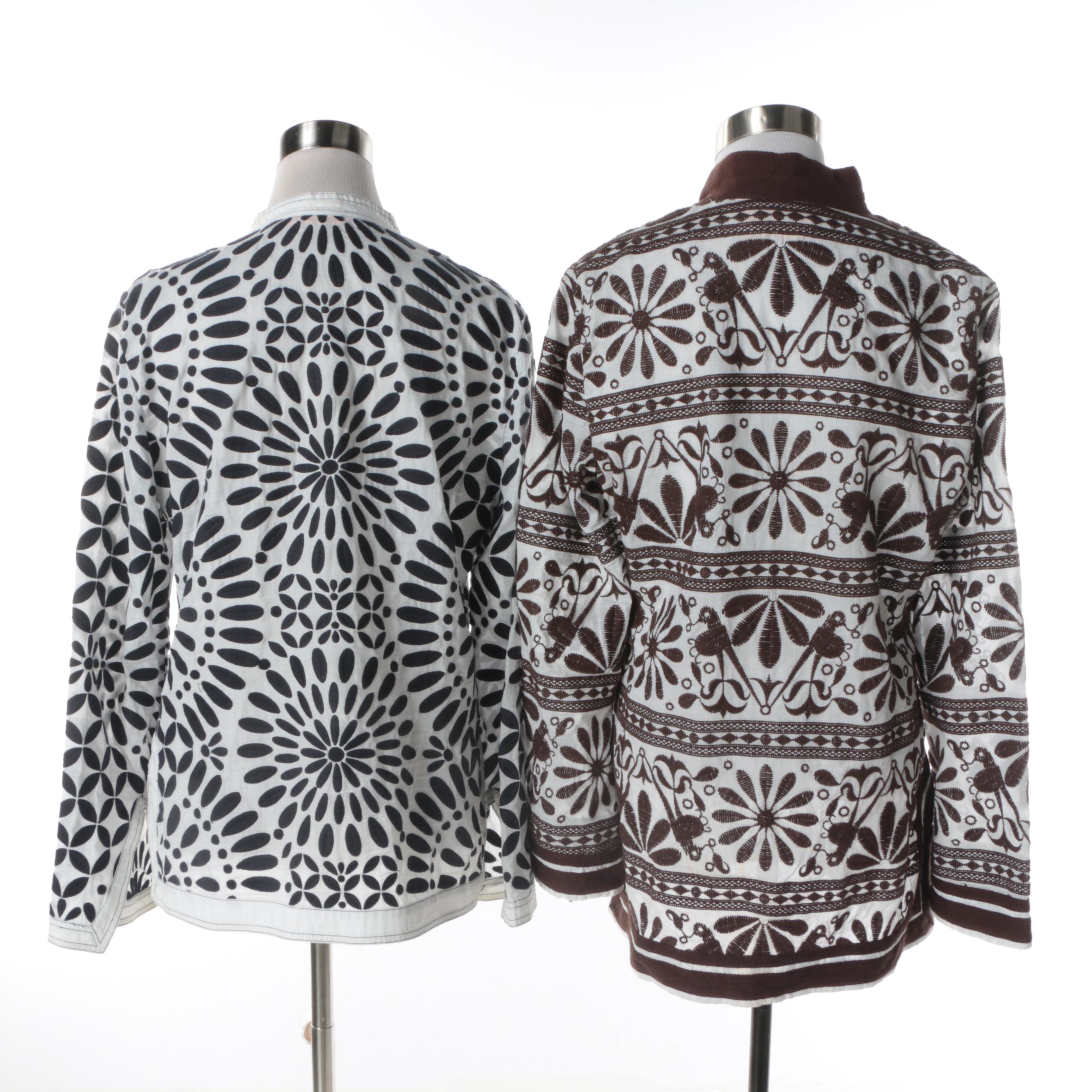 Women's Tory Burch Embroidered Cotton Tunics