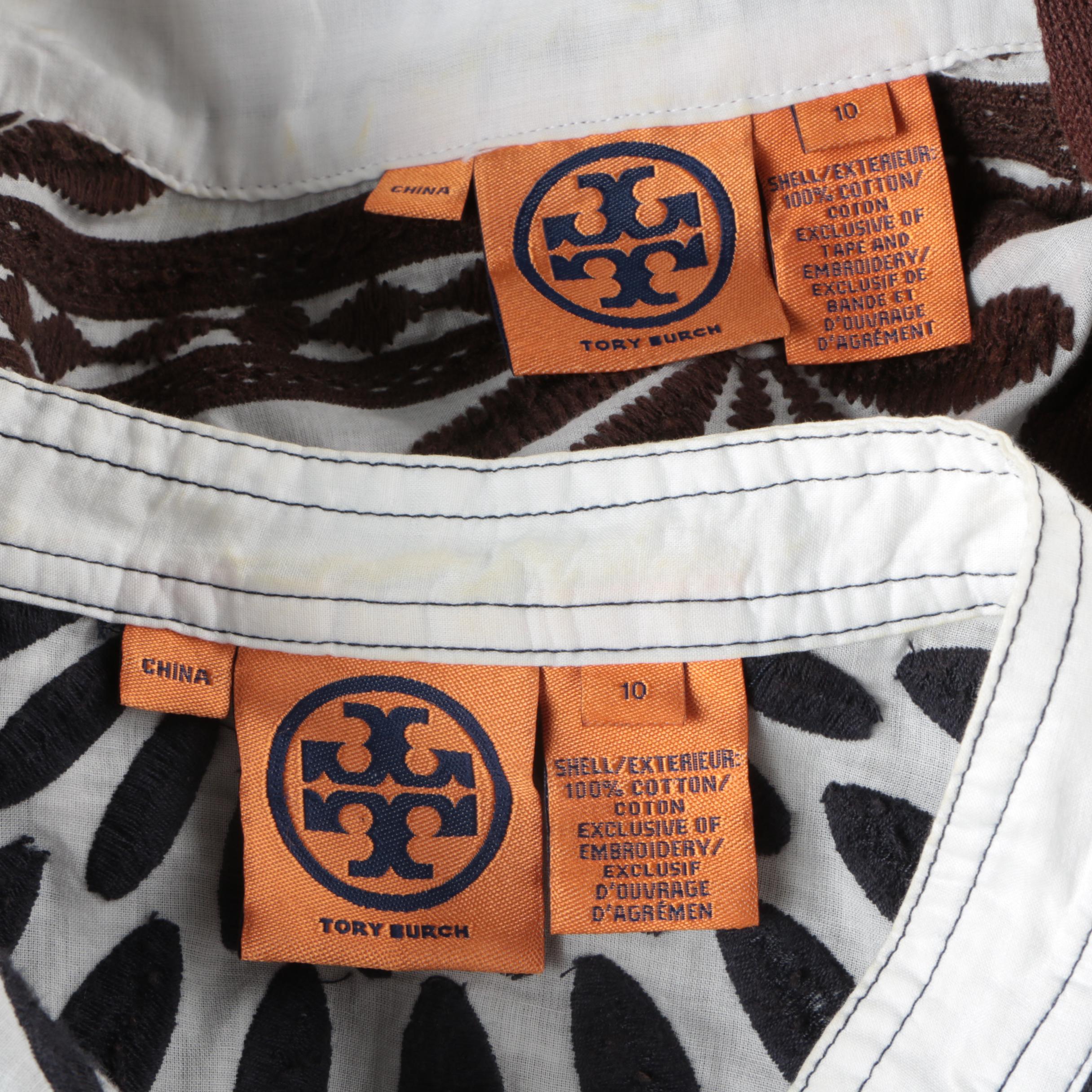 Women's Tory Burch Embroidered Cotton Tunics