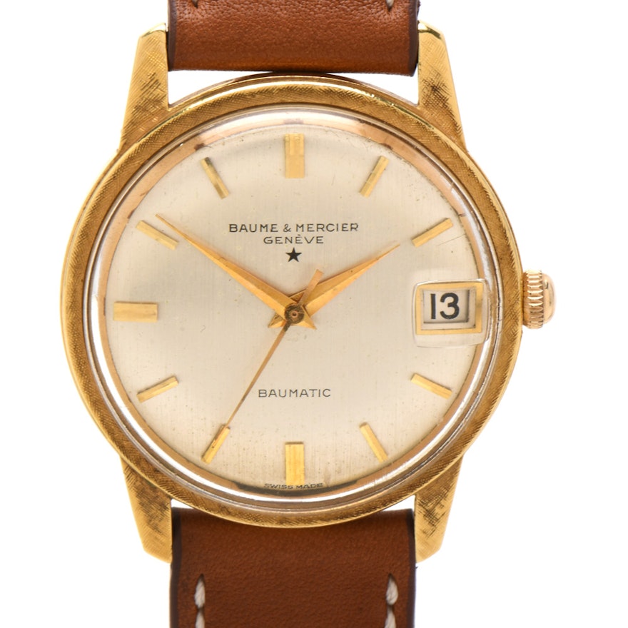 Baume & Mercier 18K Yellow Gold Baumatic Date Wristwatch