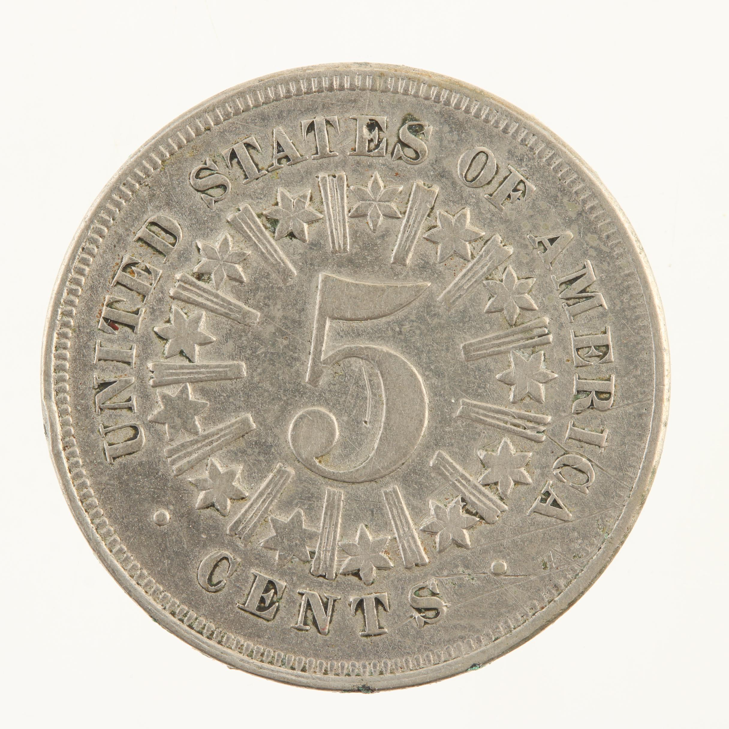 Two Antique U.S. Shield Nickels