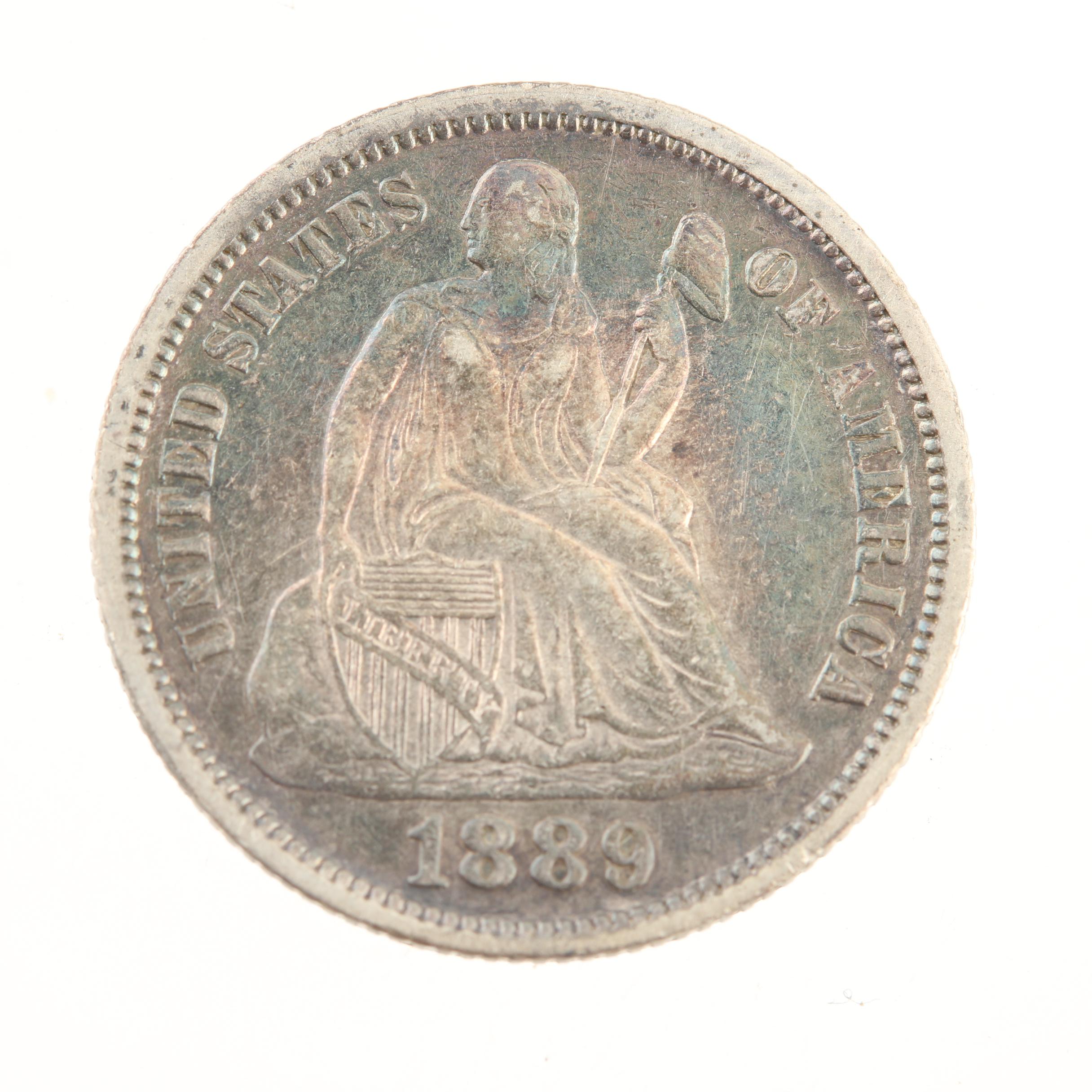 1889 Liberty Seated Silver Dime