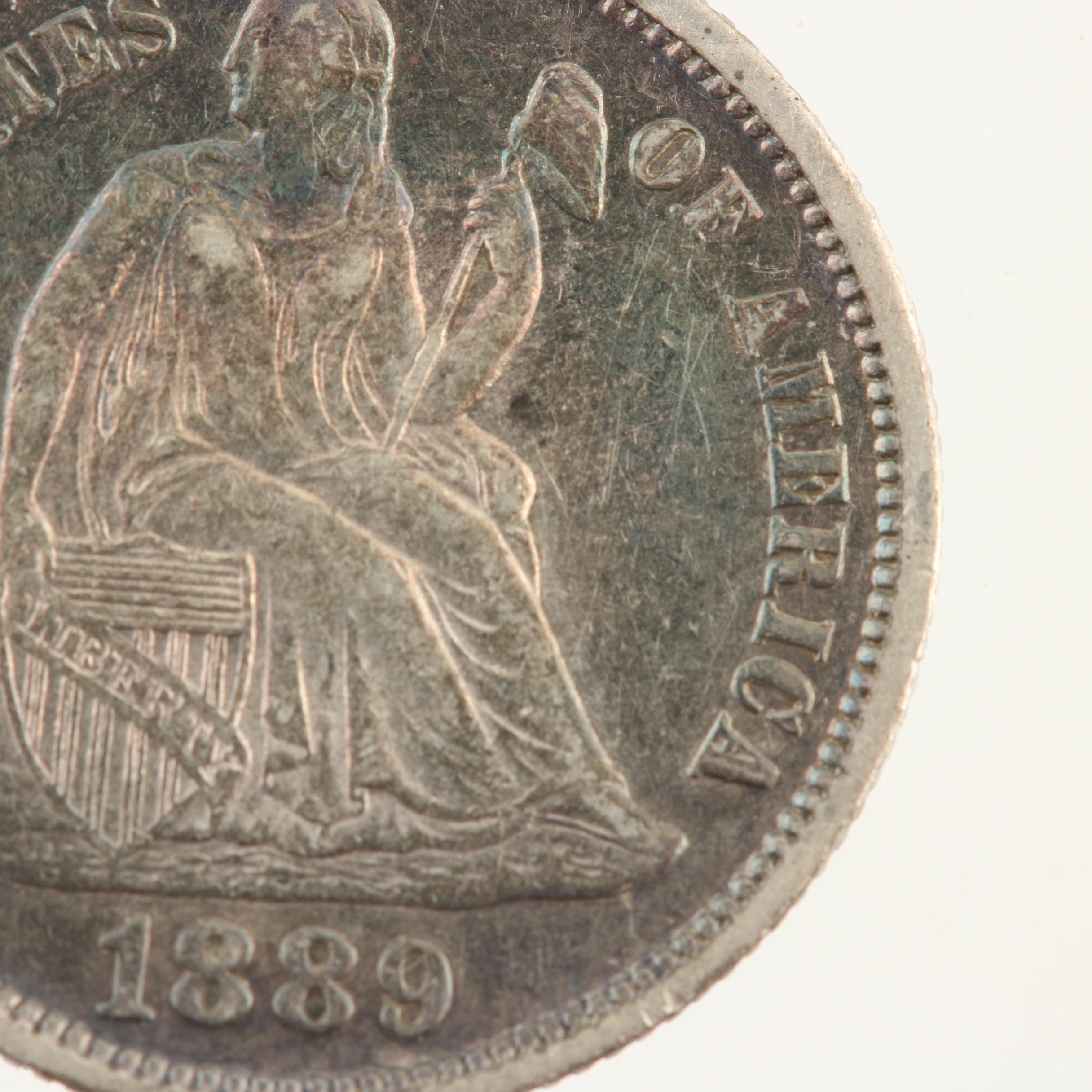 1889 Liberty Seated Silver Dime