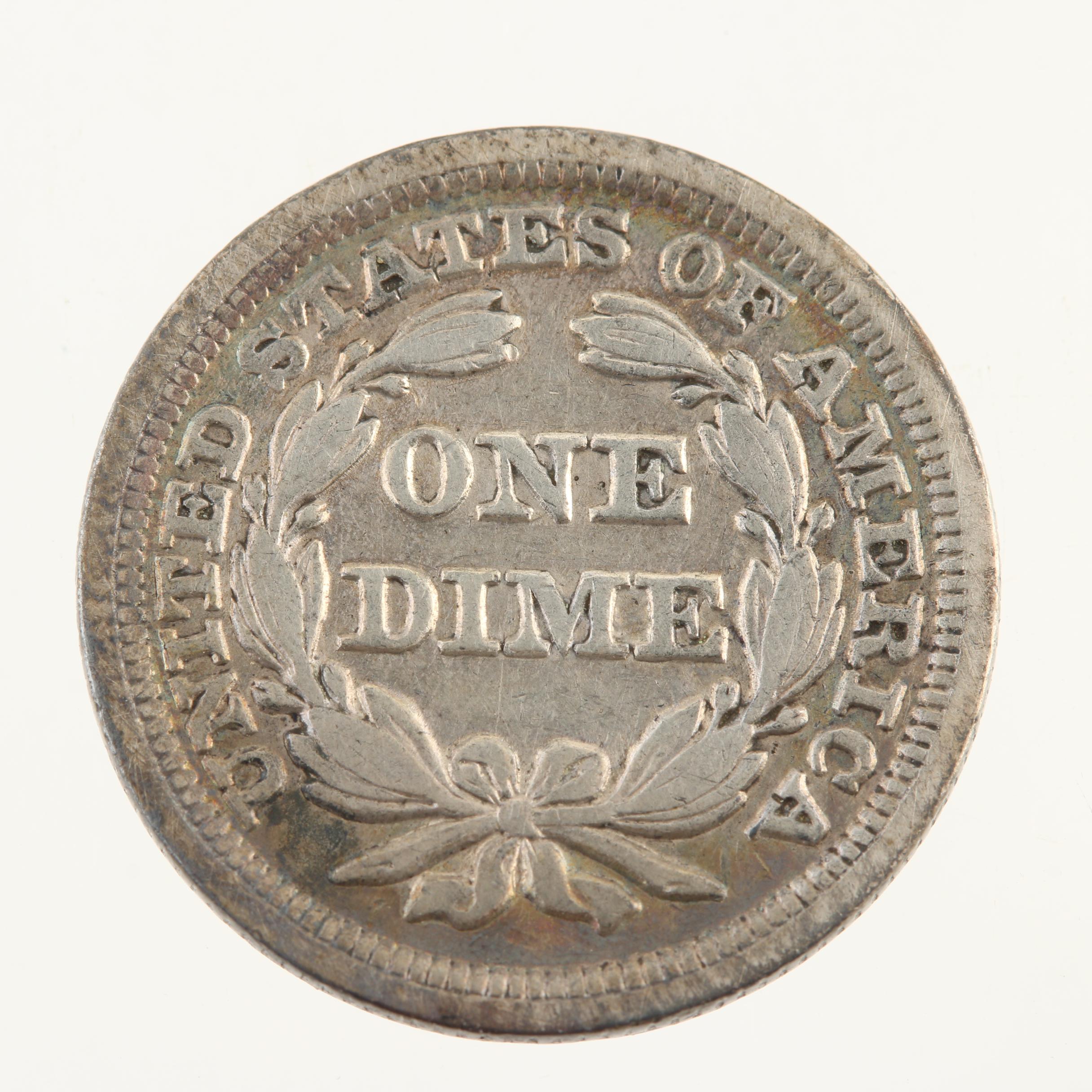 1855 Liberty Seated Silver Dime