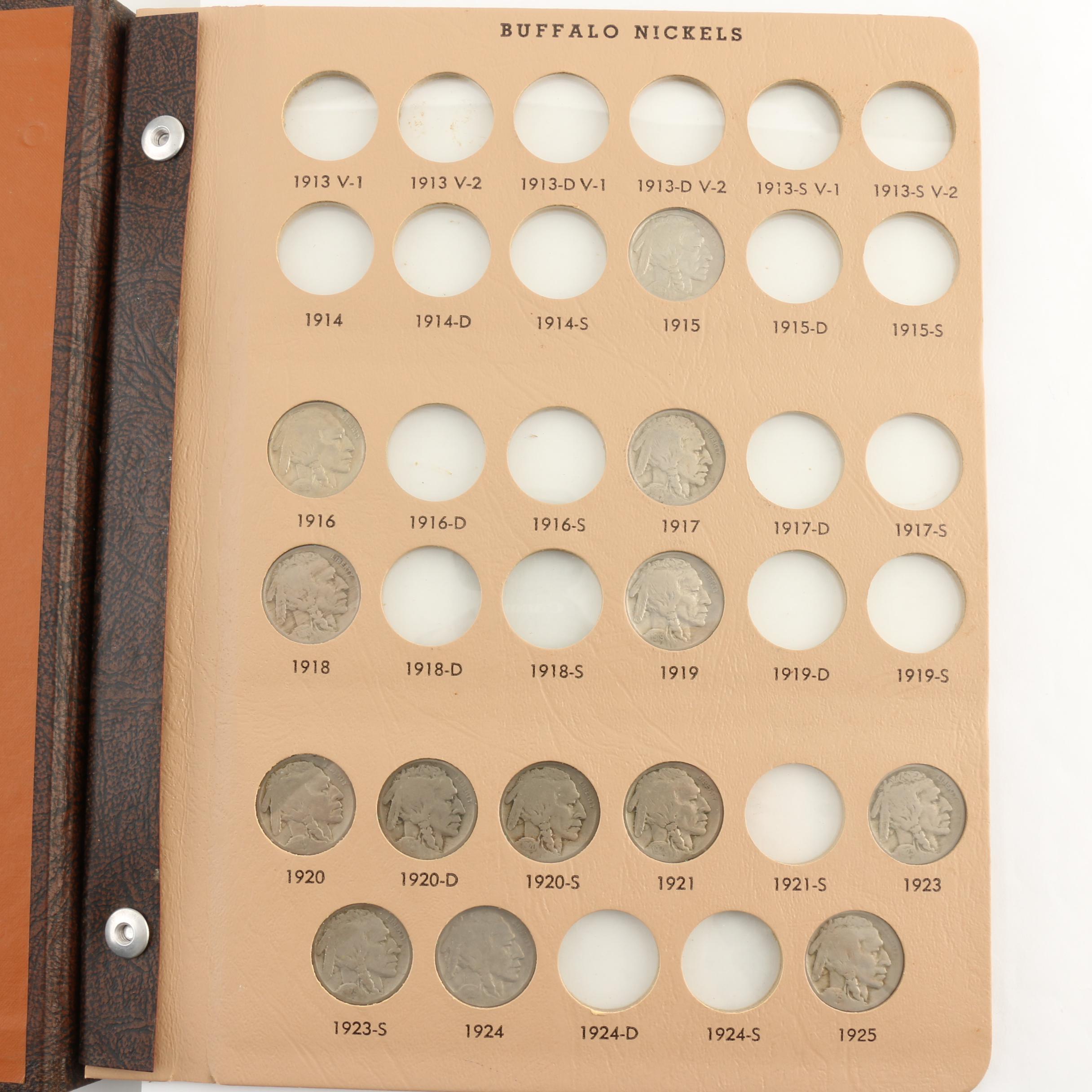 Thirty-Seven Buffalo Nickels in a Dansco Album
