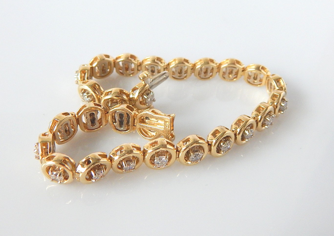 14K Yellow Gold 2.99 CTW Diamond Tennis Bracelet