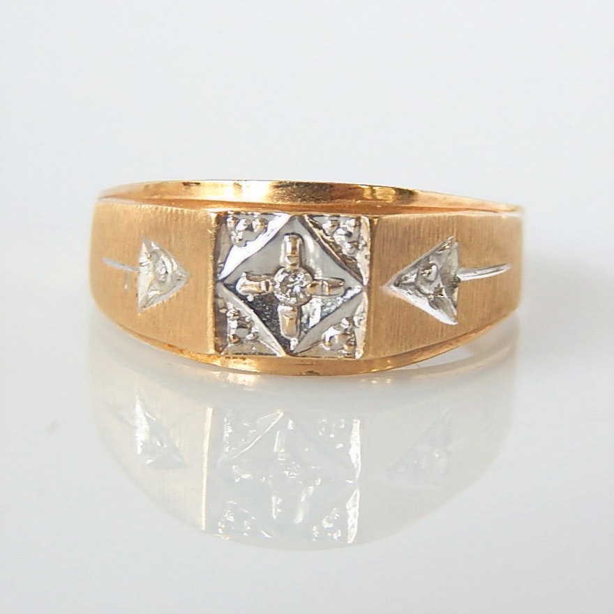 10K Yellow Gold Diamond Ring