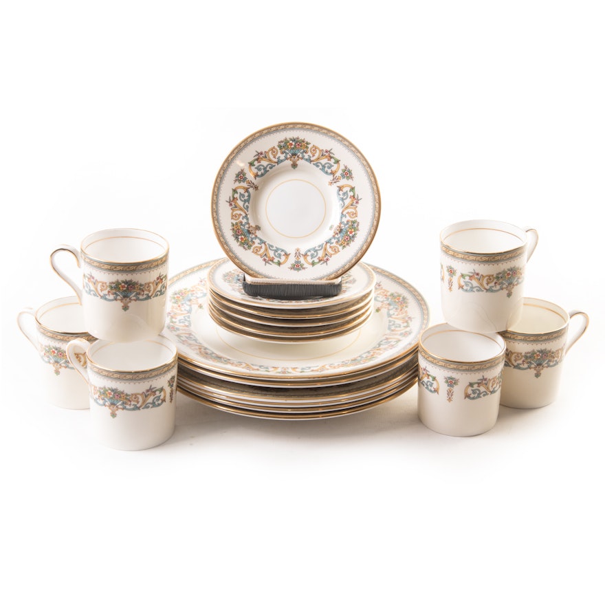 Aynsley "Henley" Dessert Plates and Demitasse