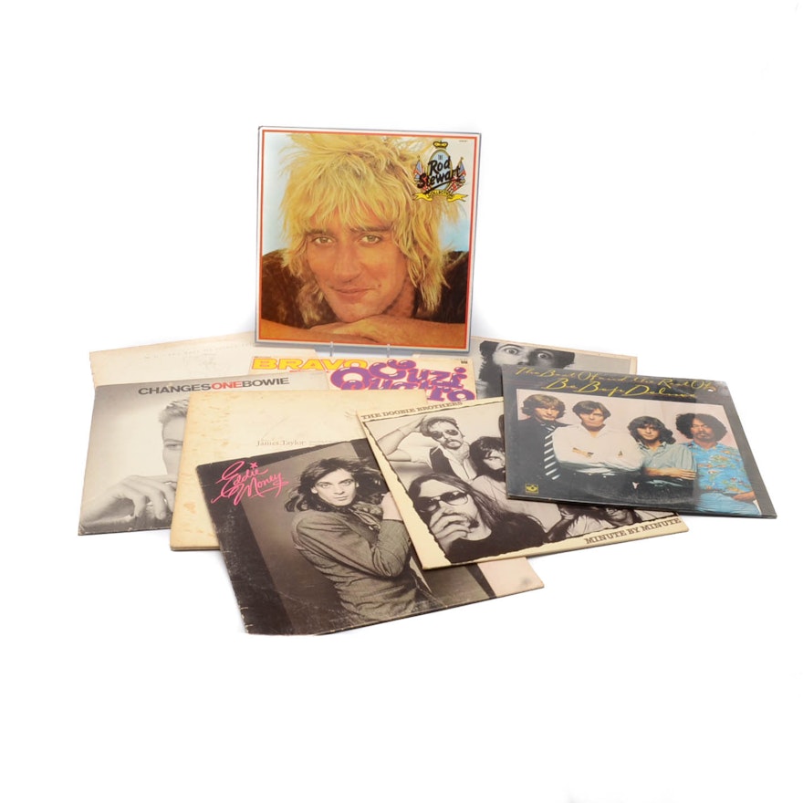 Collection of Nine Vintage Pop and Rock Albums