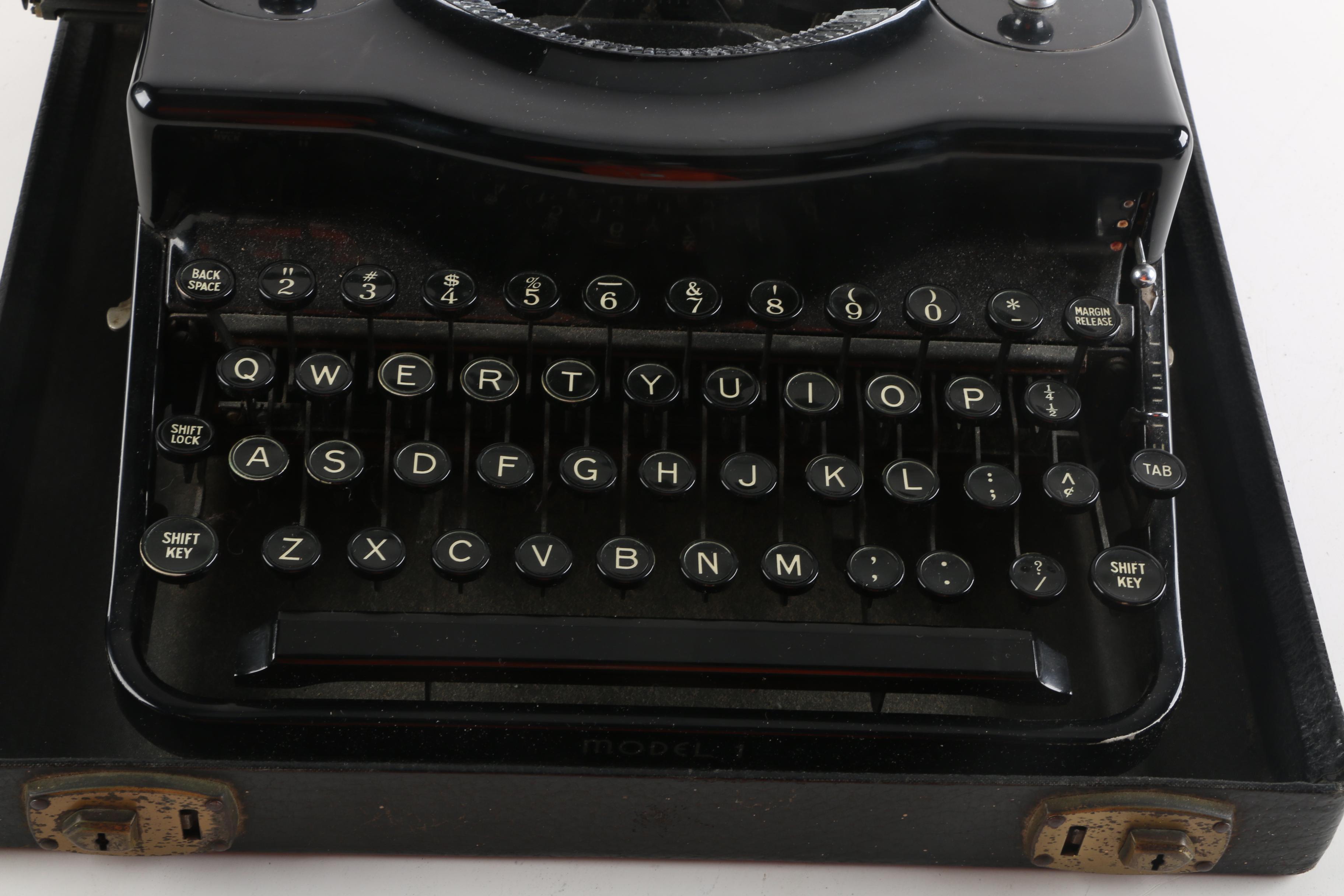 1940 Remington Rand Model 1 Portable Typewriter