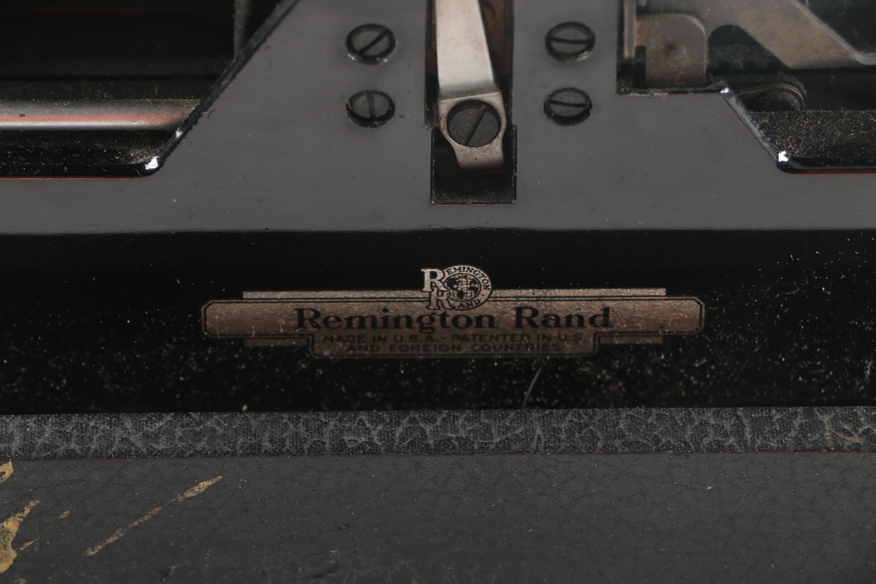 1940 Remington Rand Model 1 Portable Typewriter