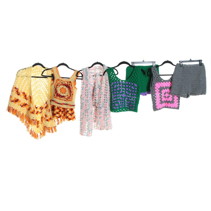 Women's Vintage Hand-Crocheted Clothing Separates