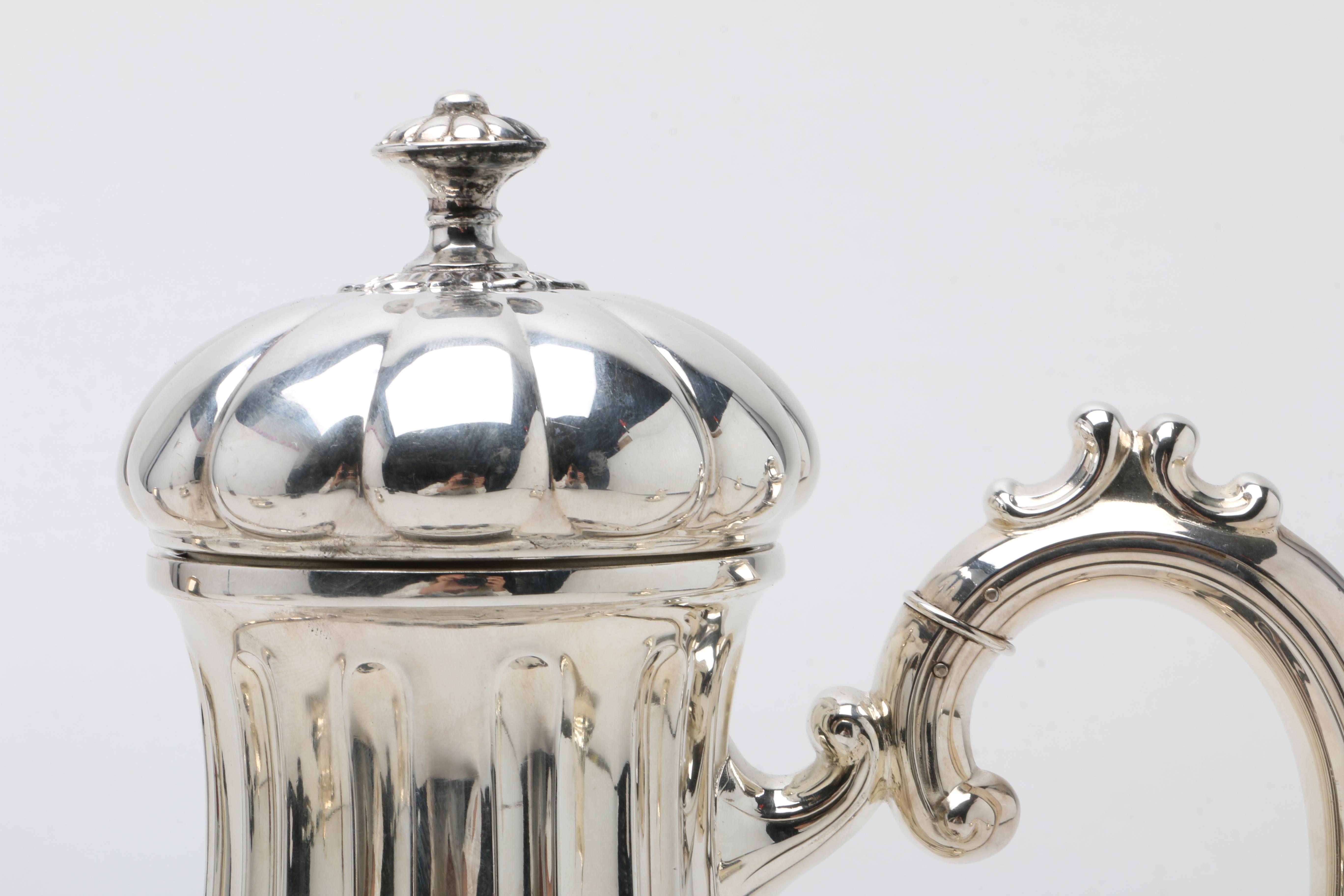 Vintage Norwegian 830 Silver Three Piece Coffee Set