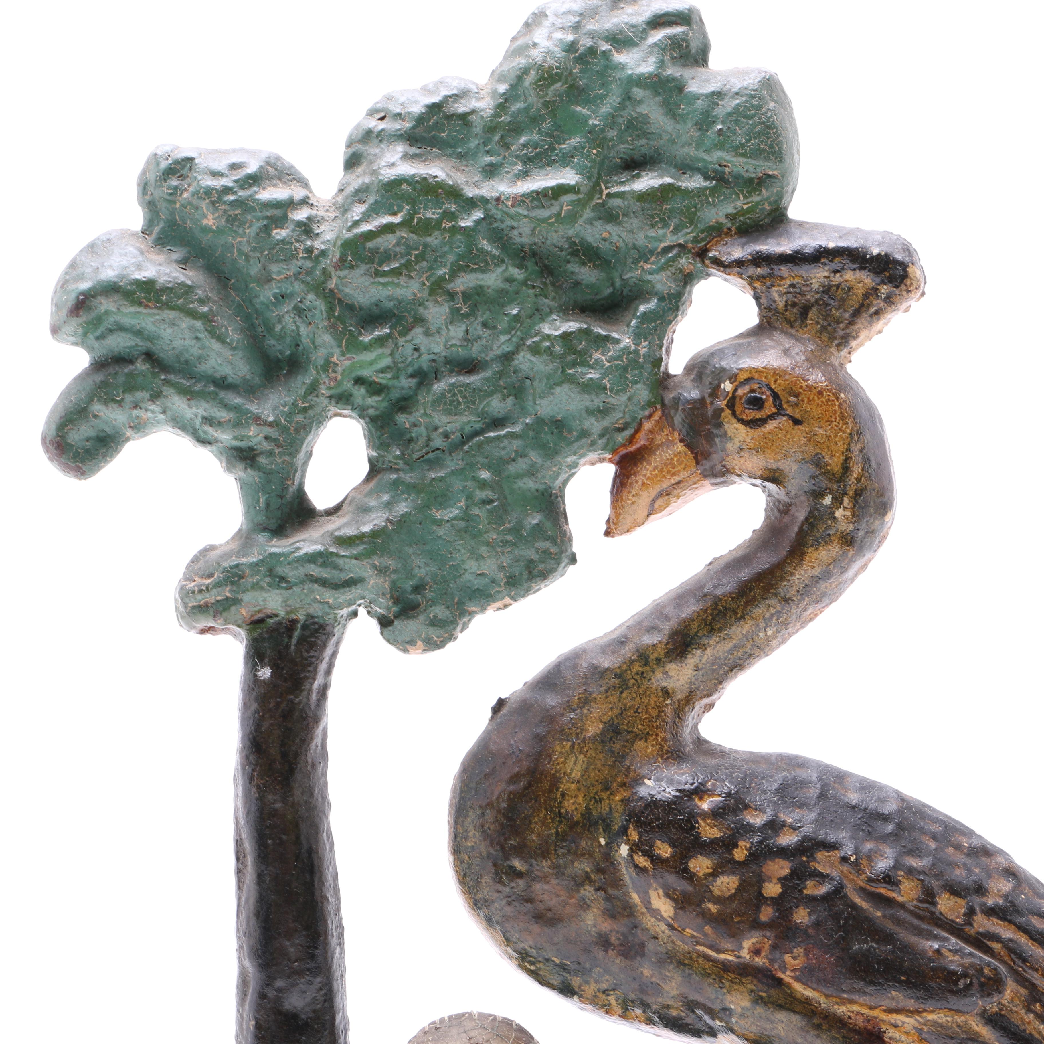 Greenblatt Studios Cast-Iron Peacock Doorstop