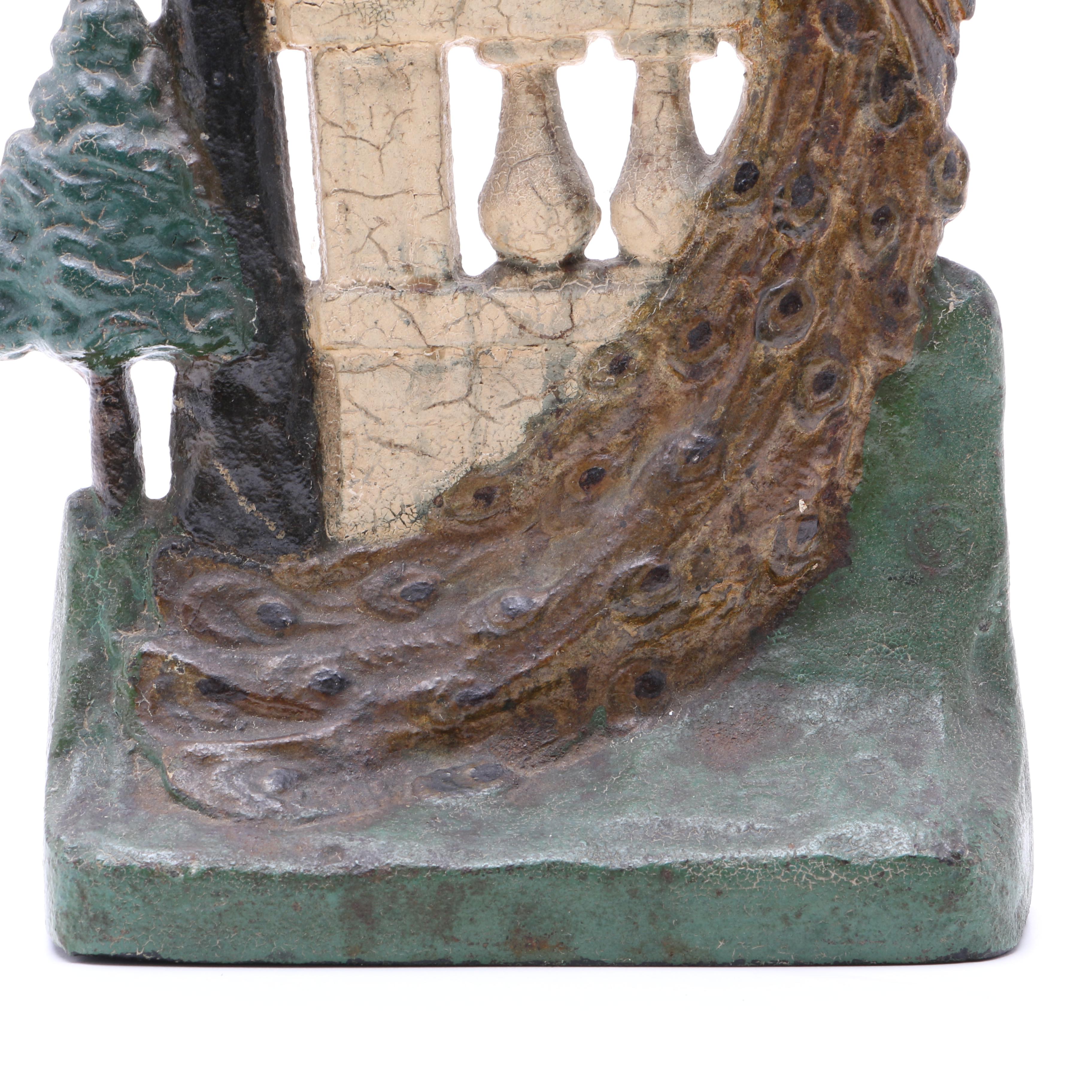 Greenblatt Studios Cast-Iron Peacock Doorstop