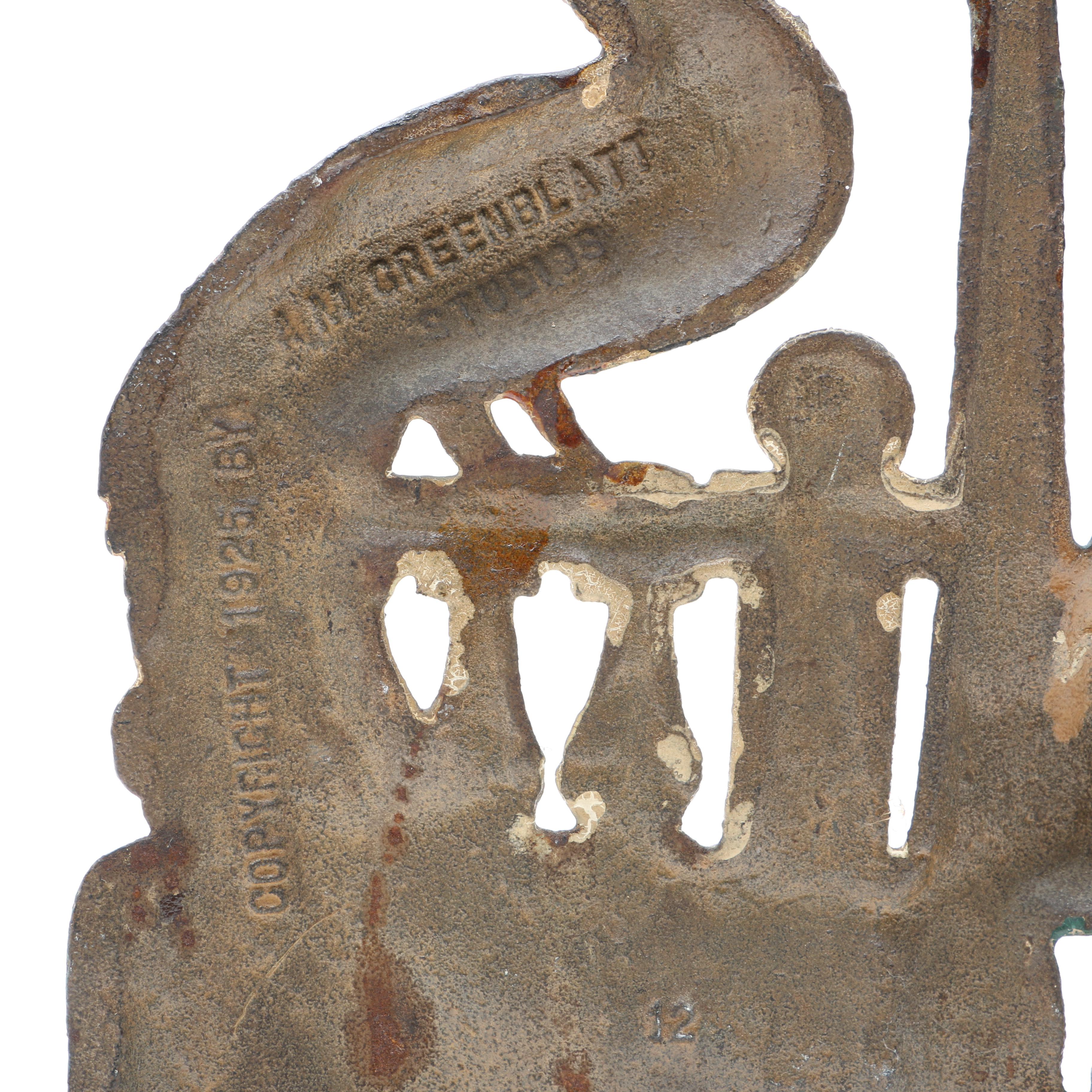 Greenblatt Studios Cast-Iron Peacock Doorstop