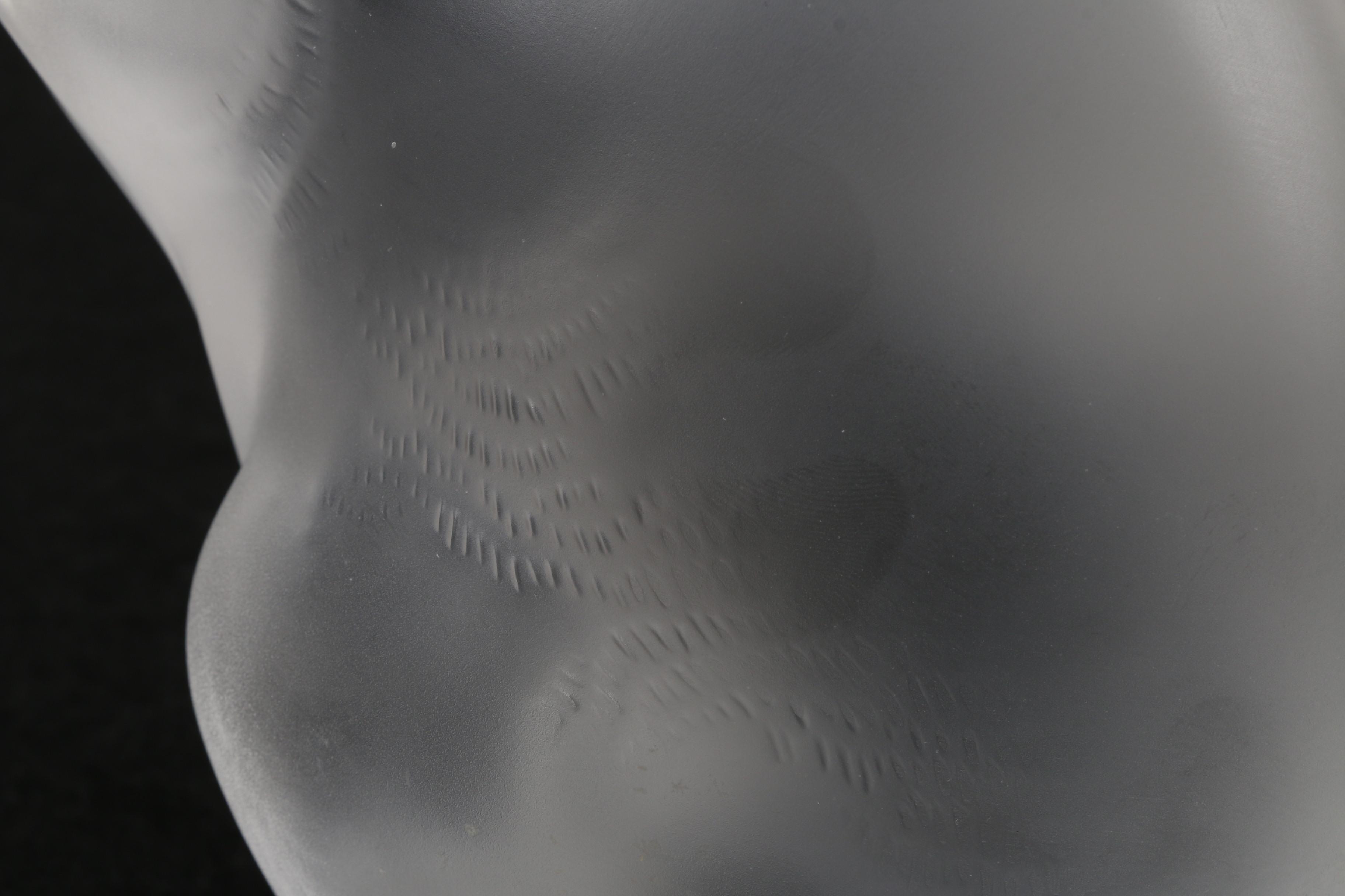 Vintage Lalique Frosted Crystal Cat Figurine