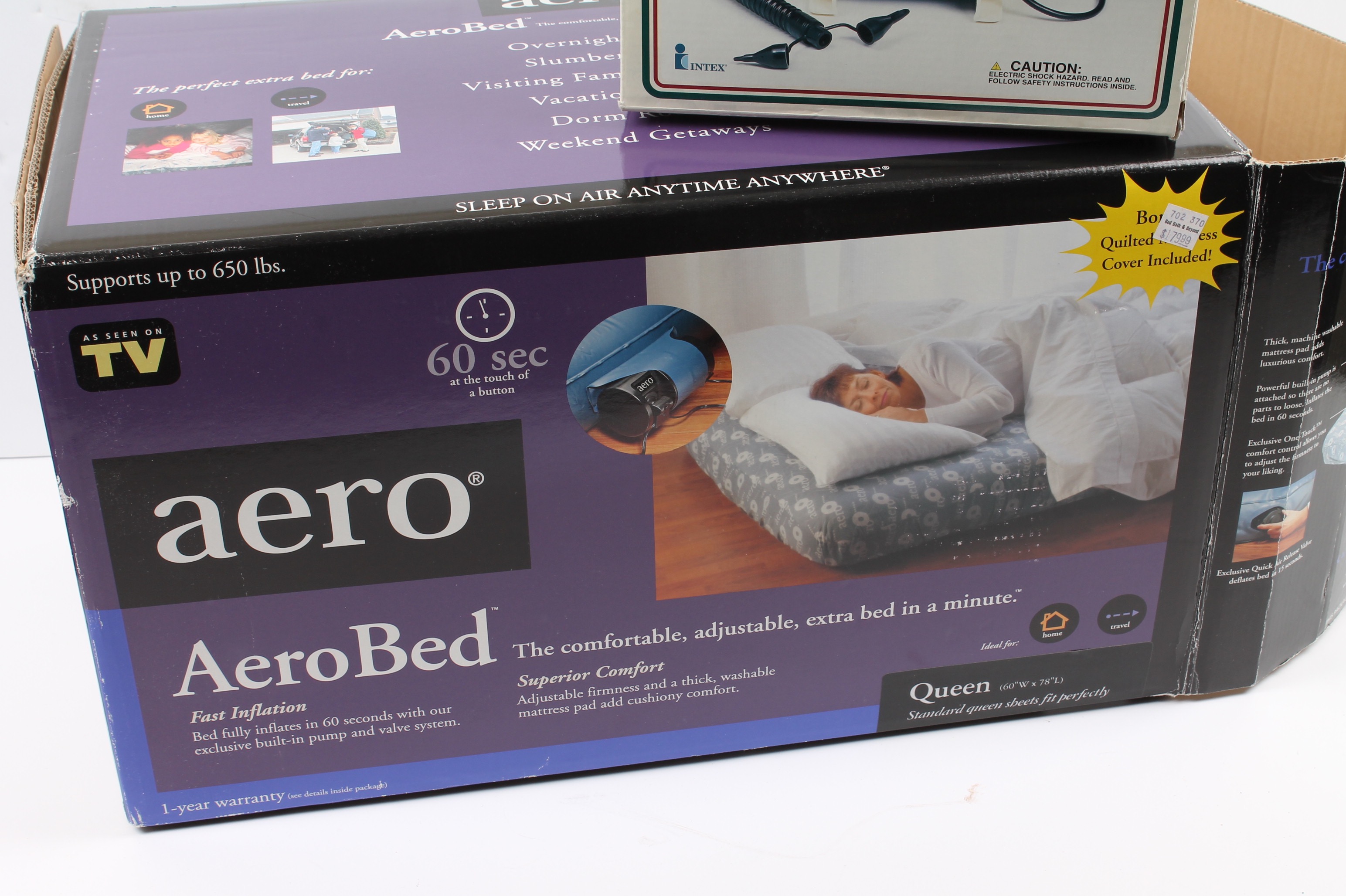 AeroBed Queen Size Air Mattress and Quick-Fill Electric Pump