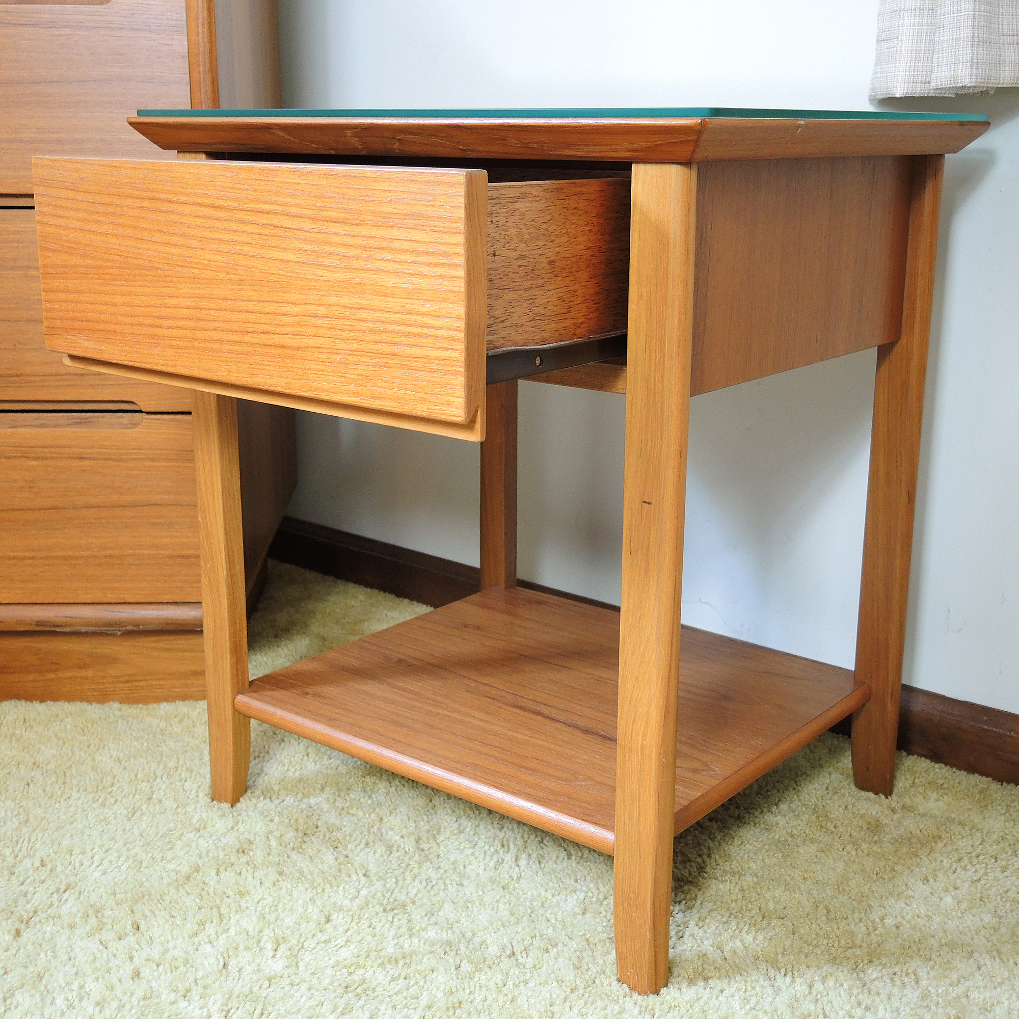 Danish Modern Style Otmar Teak Dresser and Nightstands